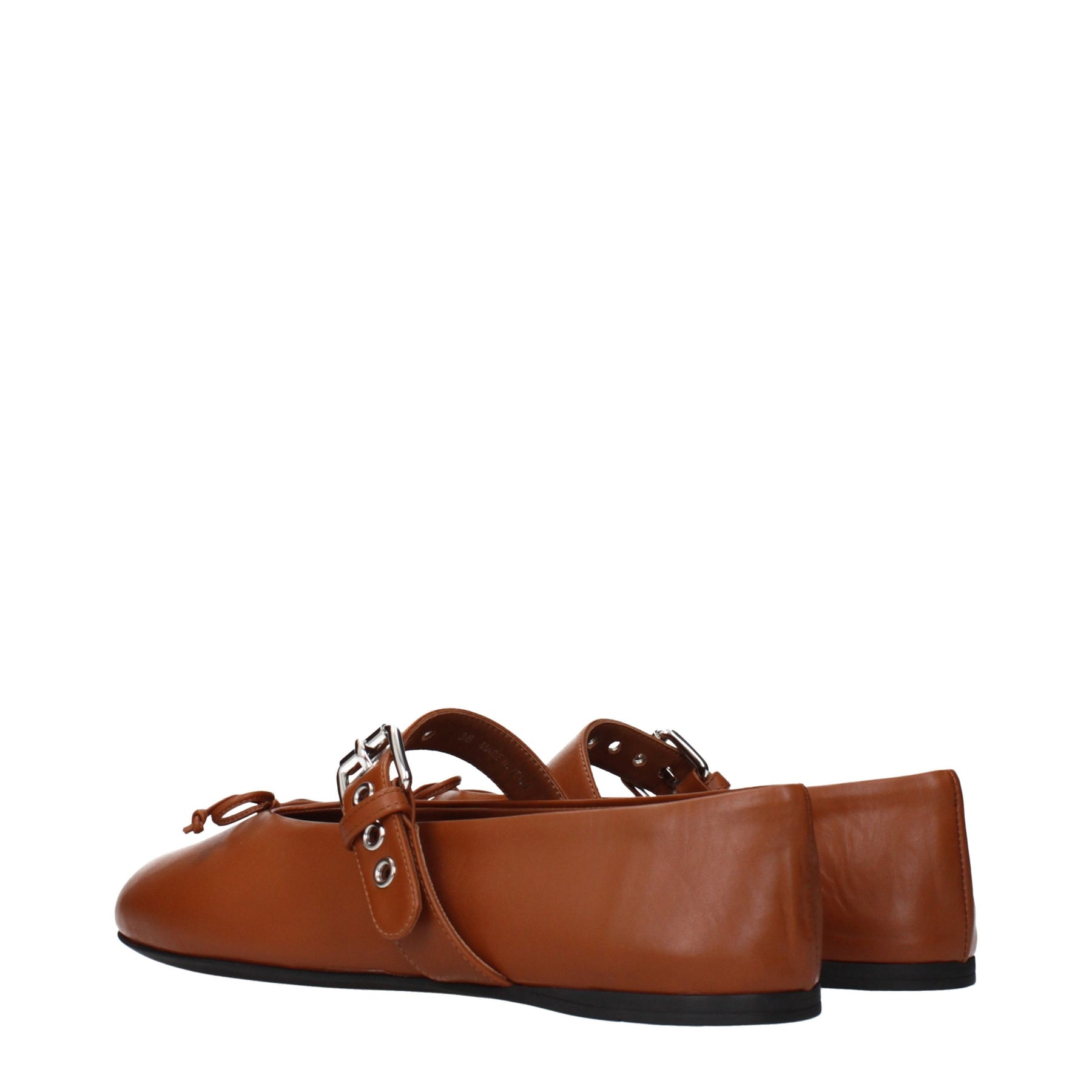 Miu Miu Brown Leather Ballet Flats | Regal Royce