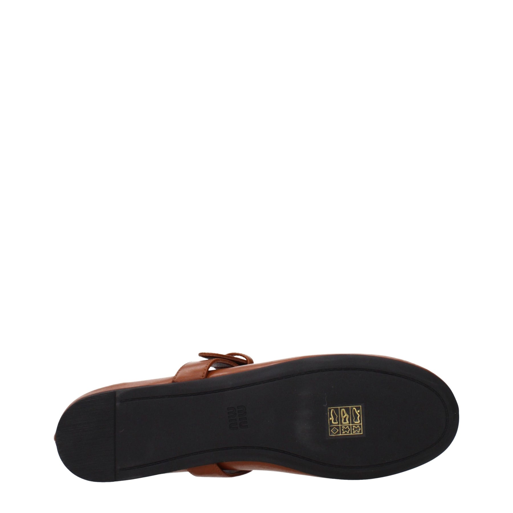 Miu Miu Brown Leather Ballet Flats | Regal Royce