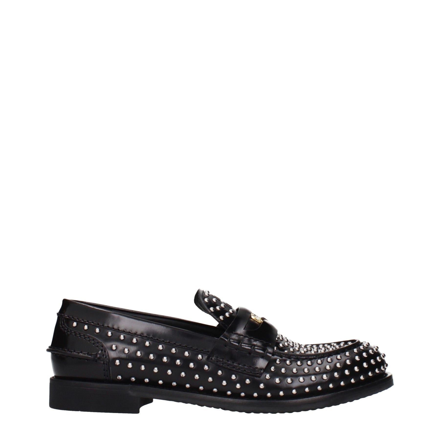 Miu Miu Black Leather Slip-On Loafers | Regal Royce
