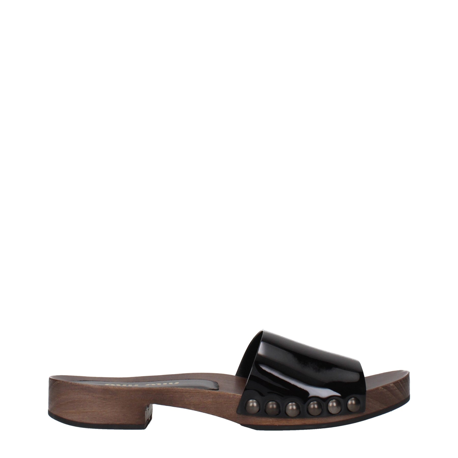 Miu Miu Black Leather Slippers | Regal Royce