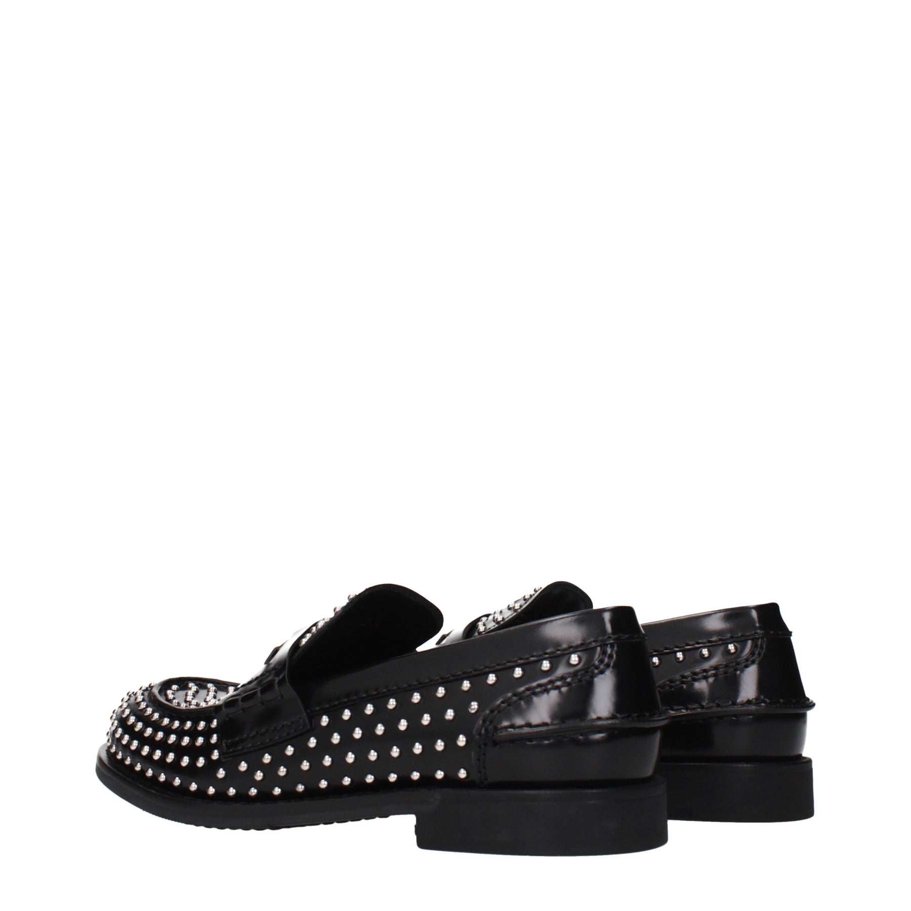 Miu Miu Black Leather Slip-On Loafers | Regal Royce