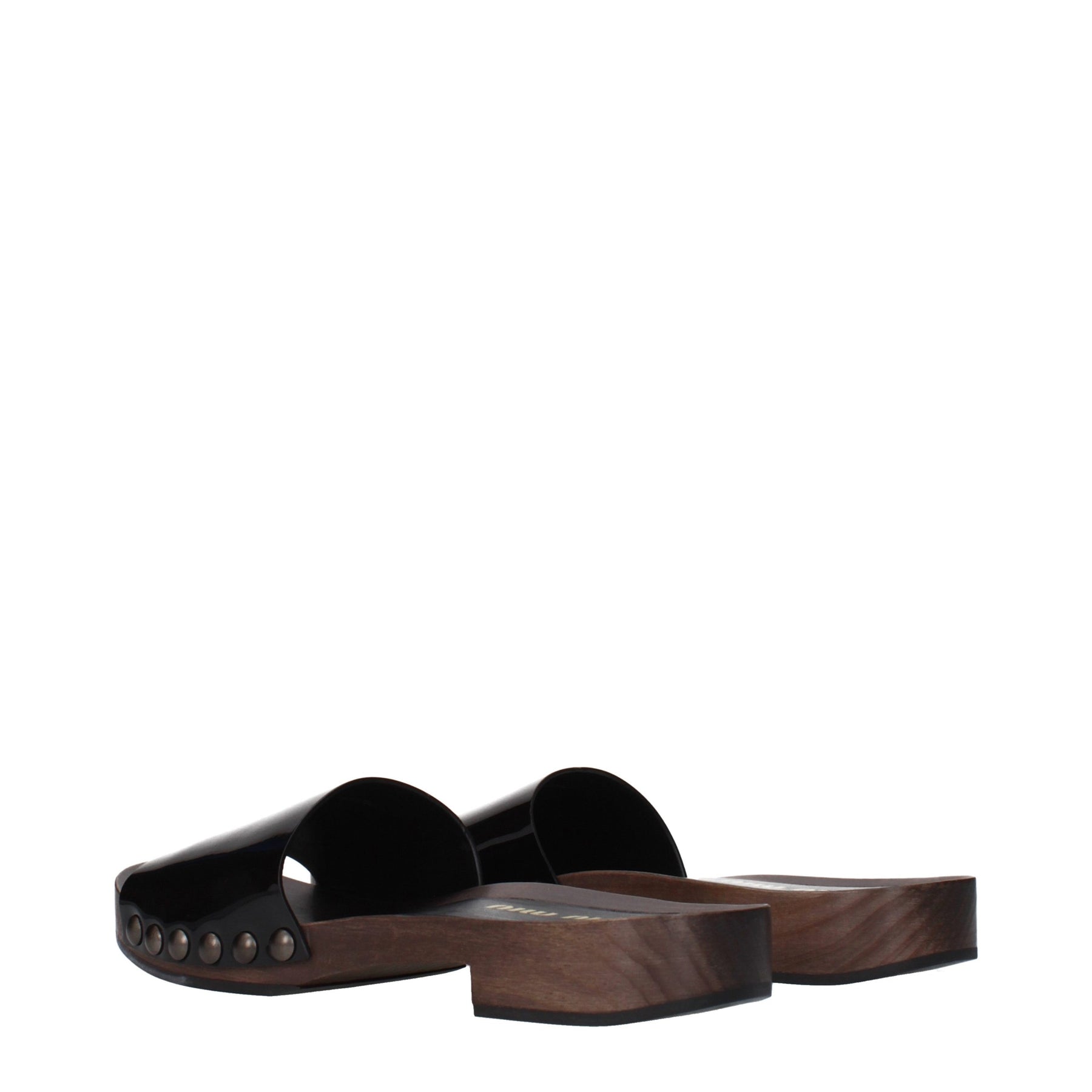 Miu Miu Black Leather Slippers | Regal Royce