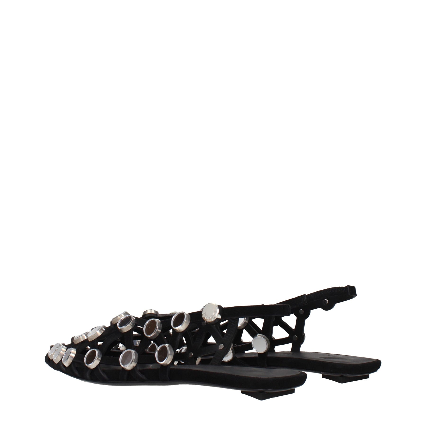The Attico Black Leather Ballet Flats | Regal Royce