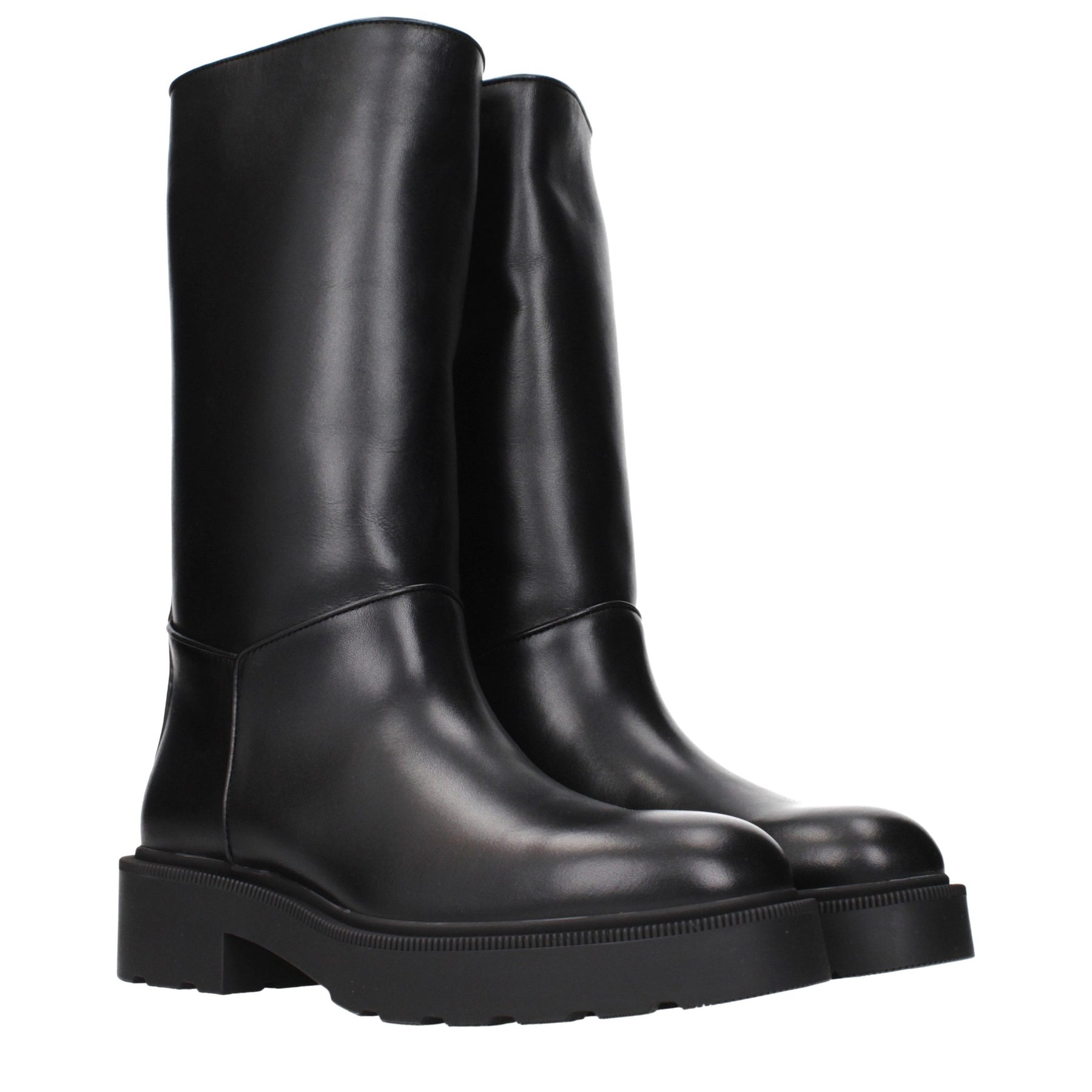 The Row Black Leather Boots | Regal Royce