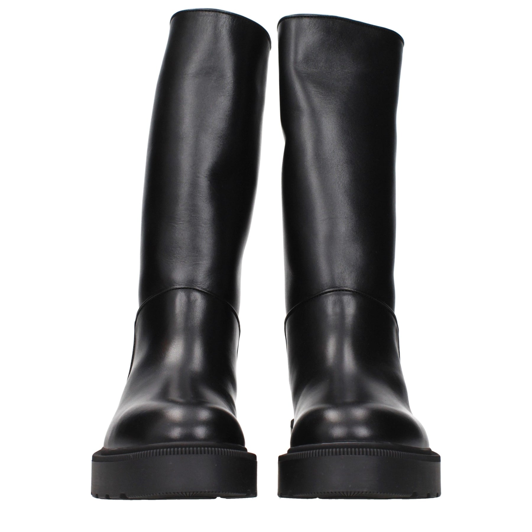 The Row Black Leather Boots | Regal Royce