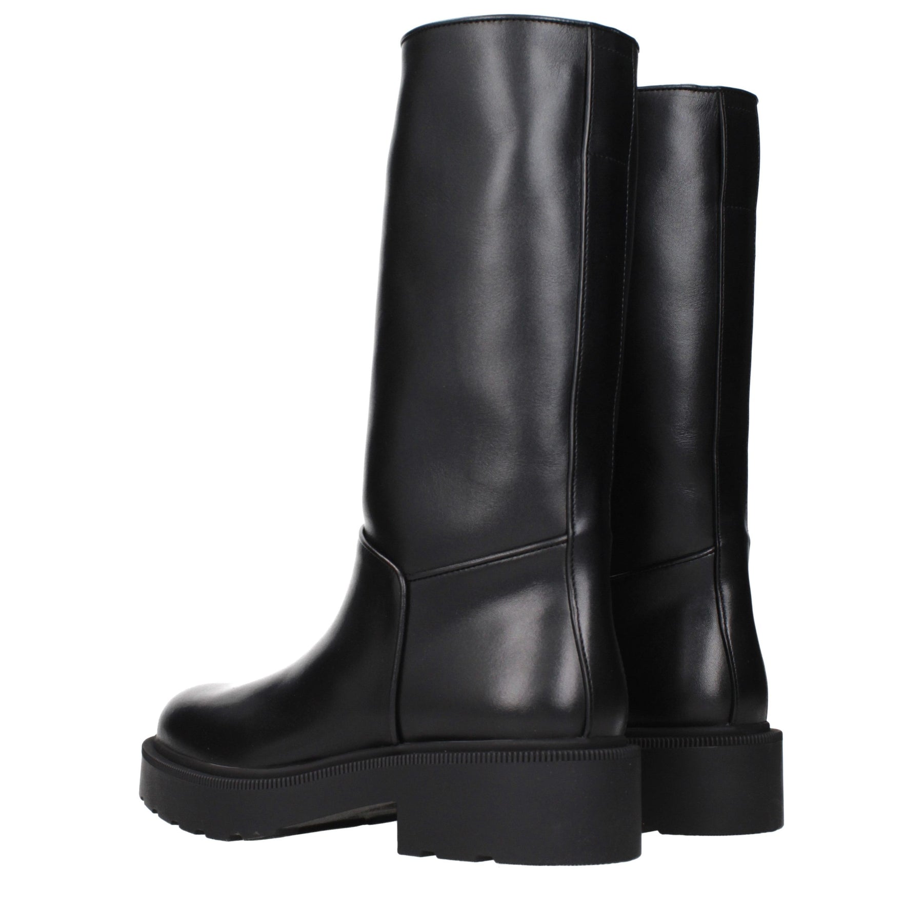 The Row Black Leather Boots | Regal Royce