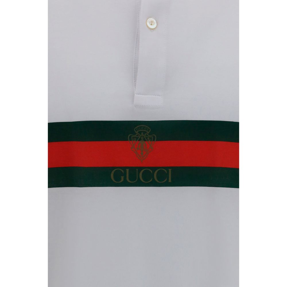 Gucci White Cotton Polo Shirt | Regal Royce
