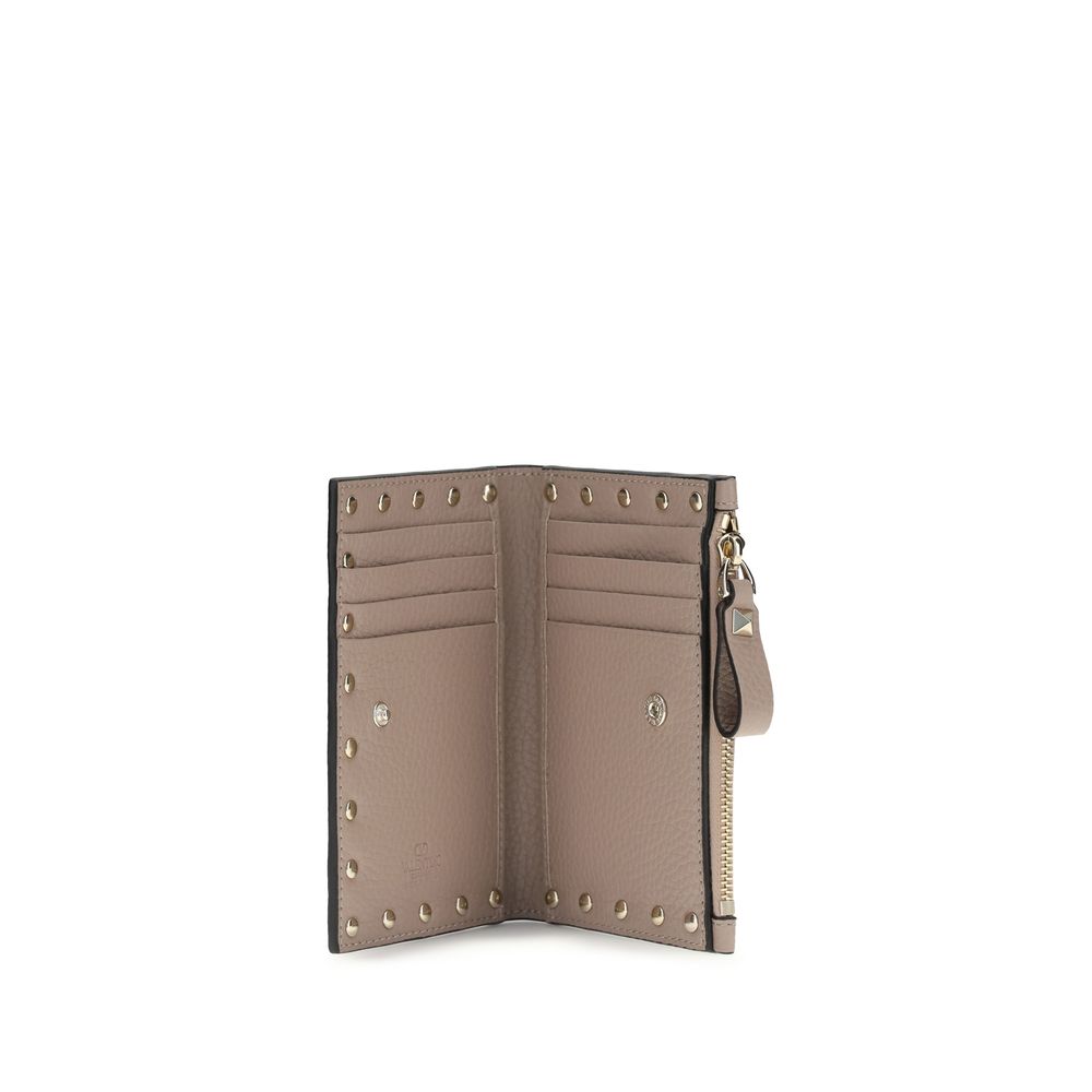 Valentino Garavani Beige Calf Leather Bos Taurus Wallet | Regal Royce