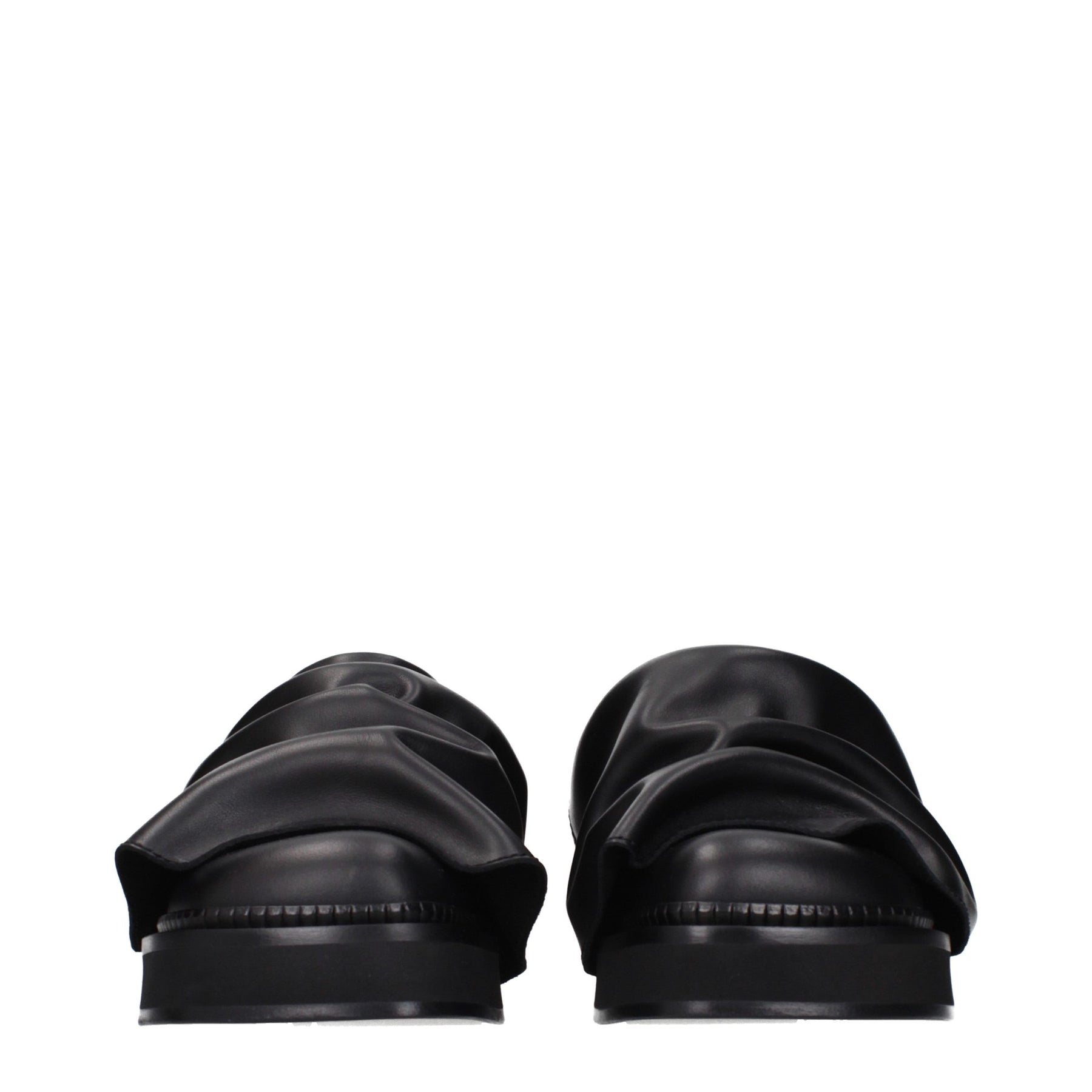 The Attico Black Leather Slippers | Regal Royce
