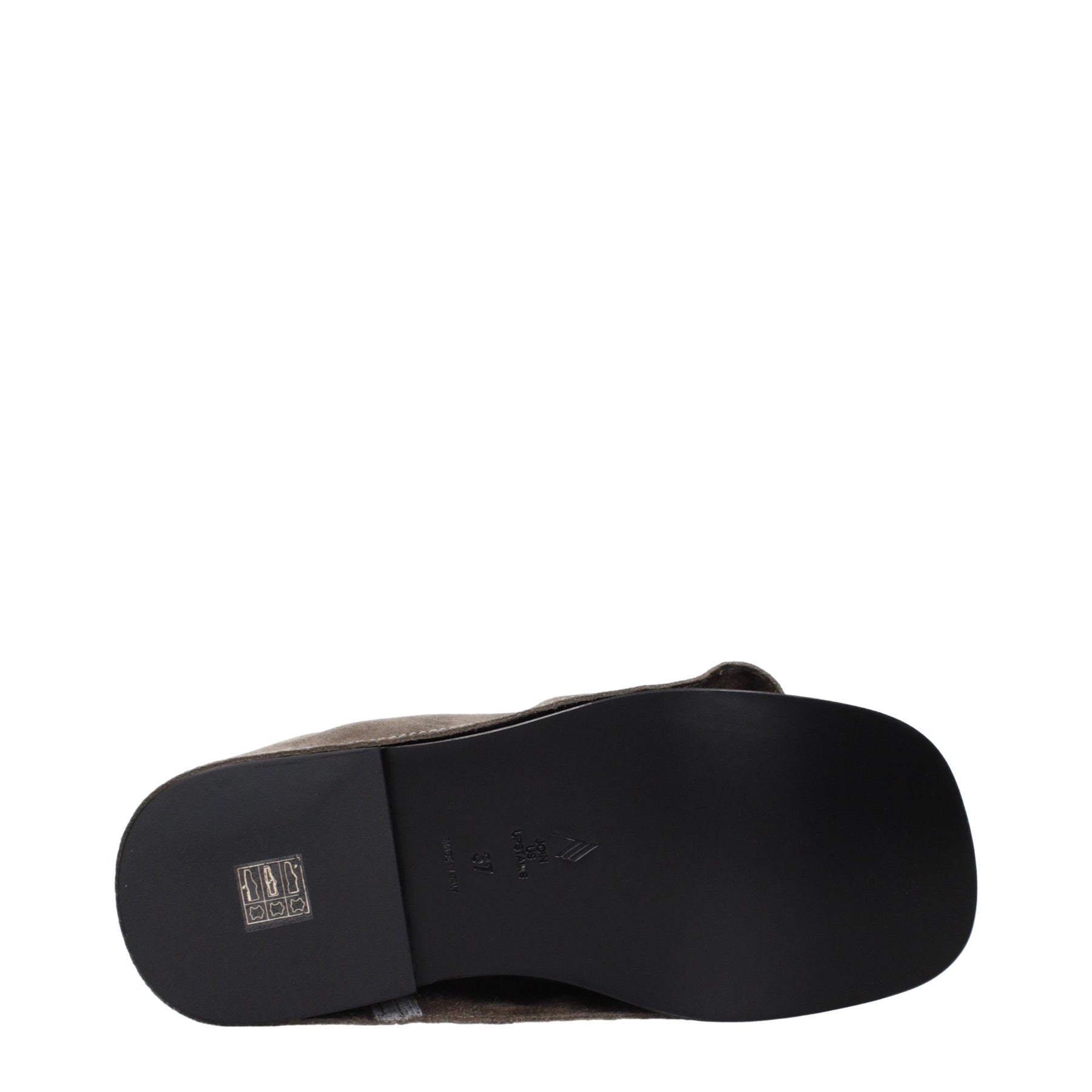 The Attico Gray Leather Slippers | Regal Royce