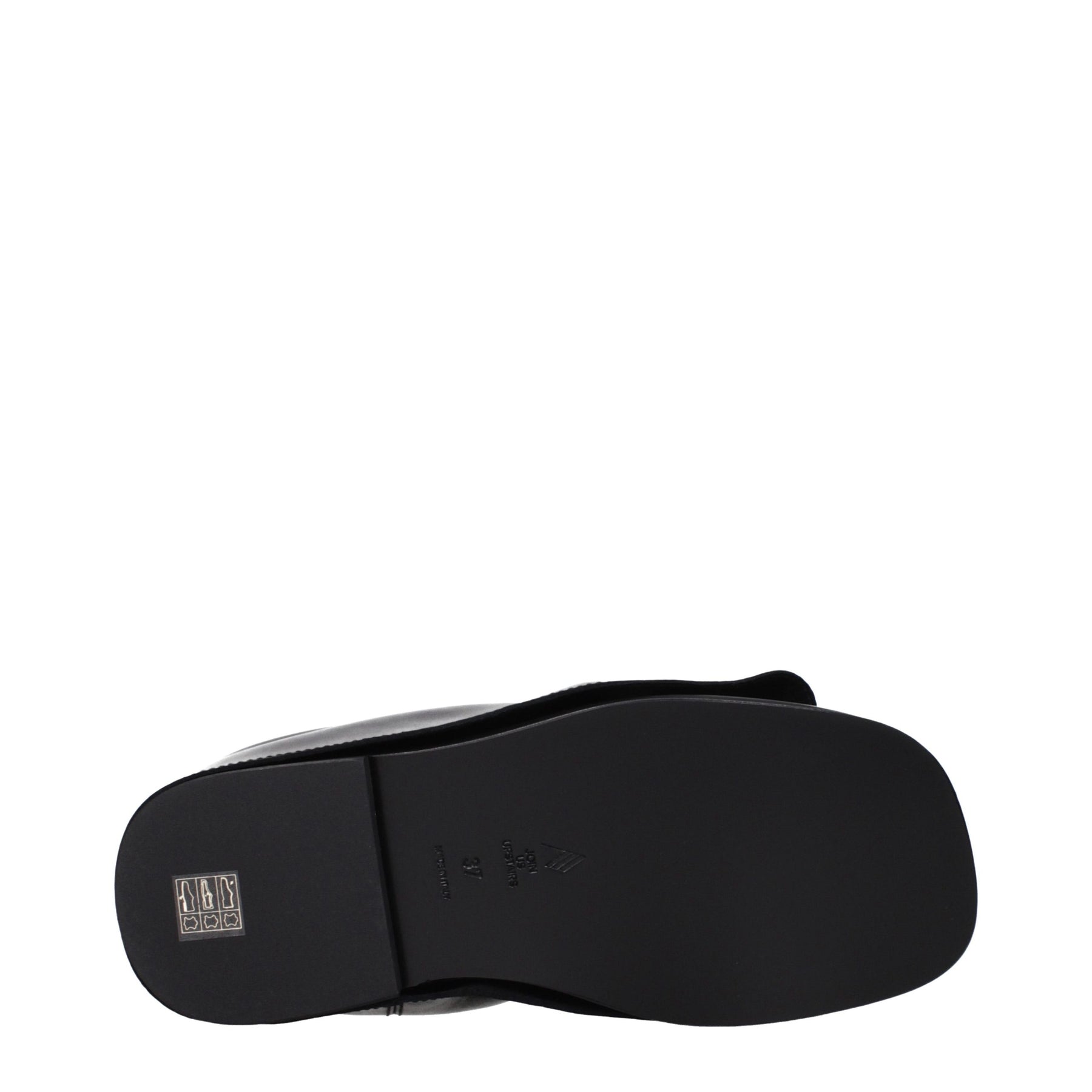 The Attico Black Leather Slippers | Regal Royce