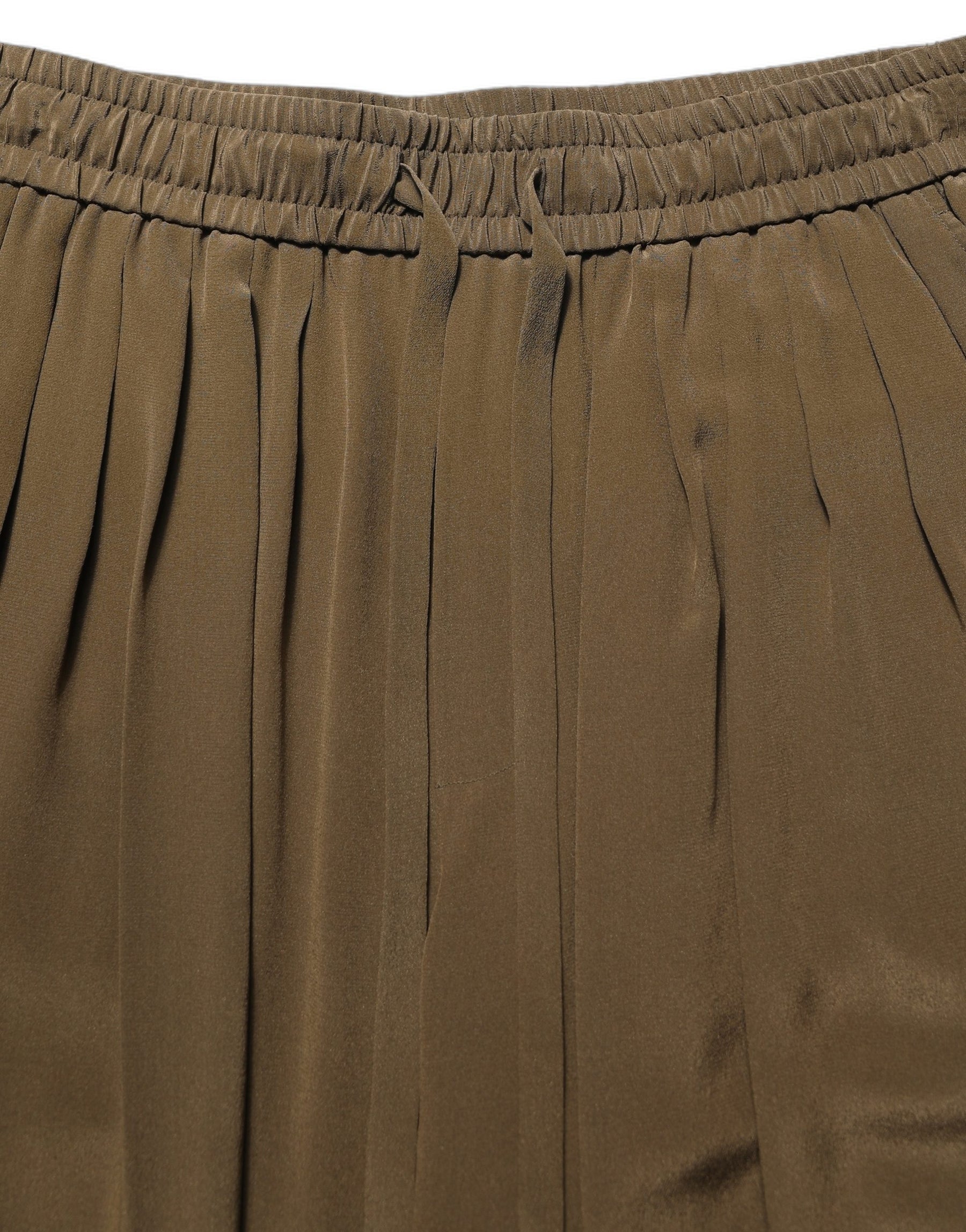 Dolce & Gabbana Brown Silk Mid Waist Pleated Bermuda Shorts | Regal Royce