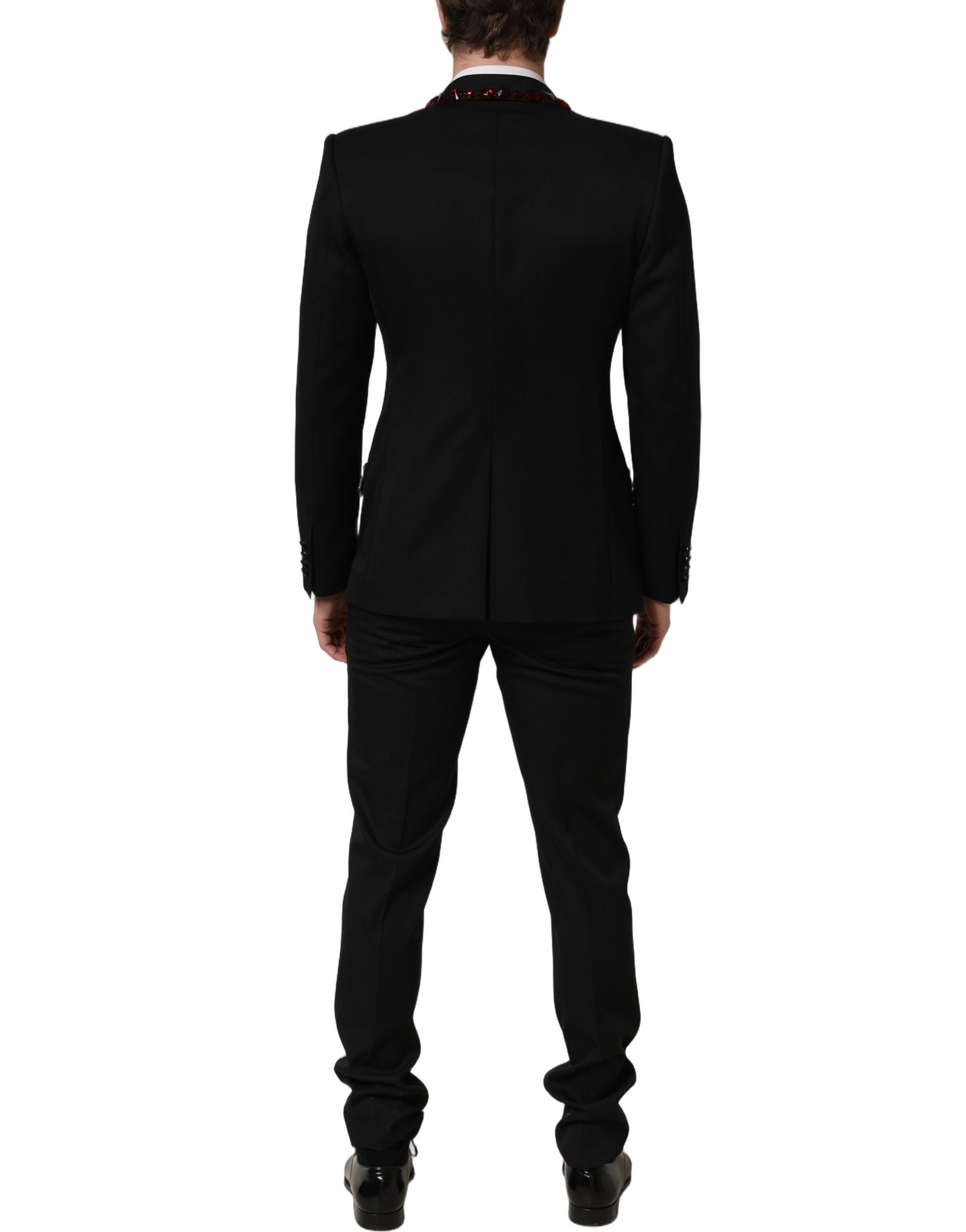 Dolce & Gabbana Black Wool Crystal Embellished 2 Piece Suit | Regal Royce