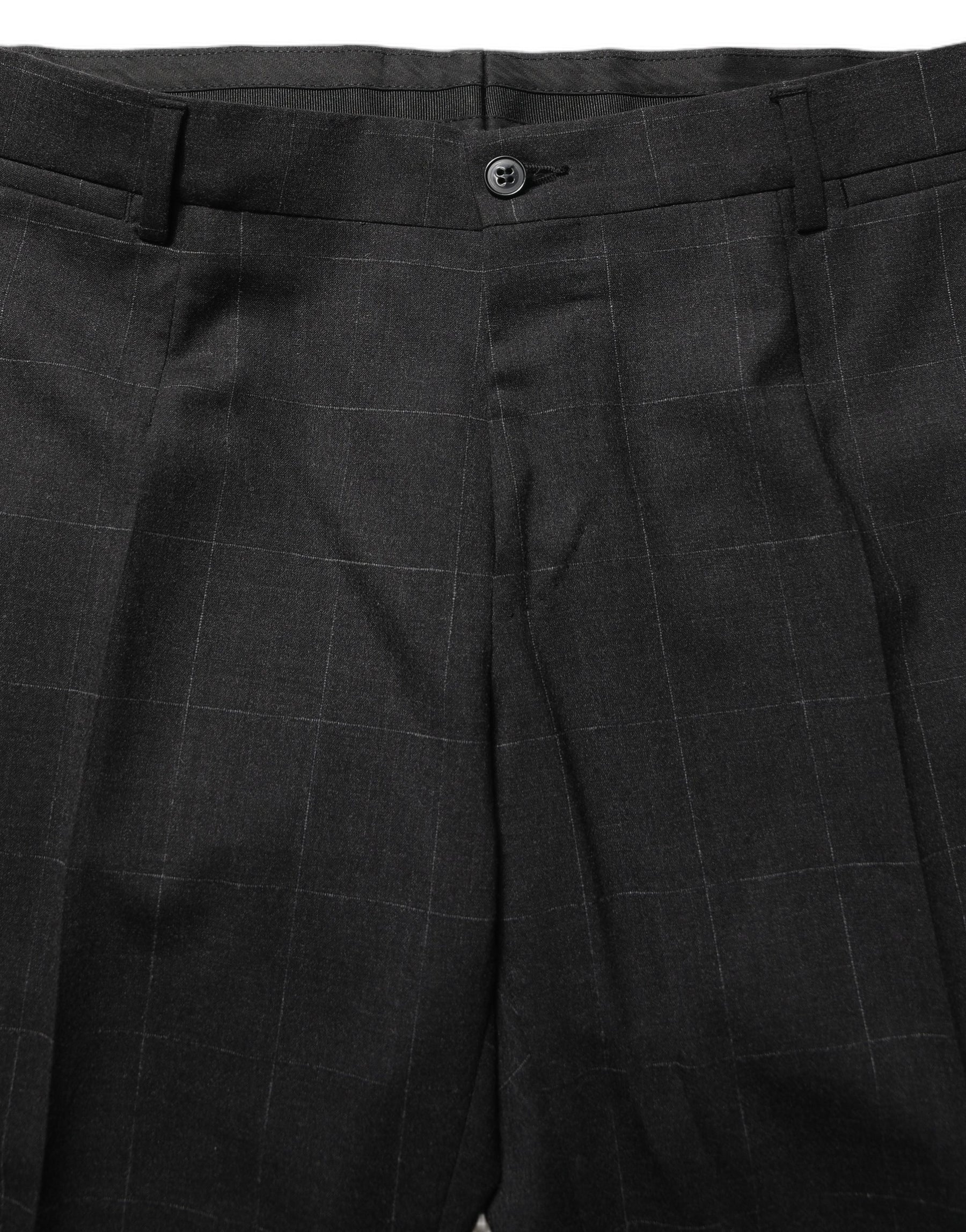 Dolce & Gabbana Black Wool Slim Fit Formal 2 Piece Men Suit | Regal Royce