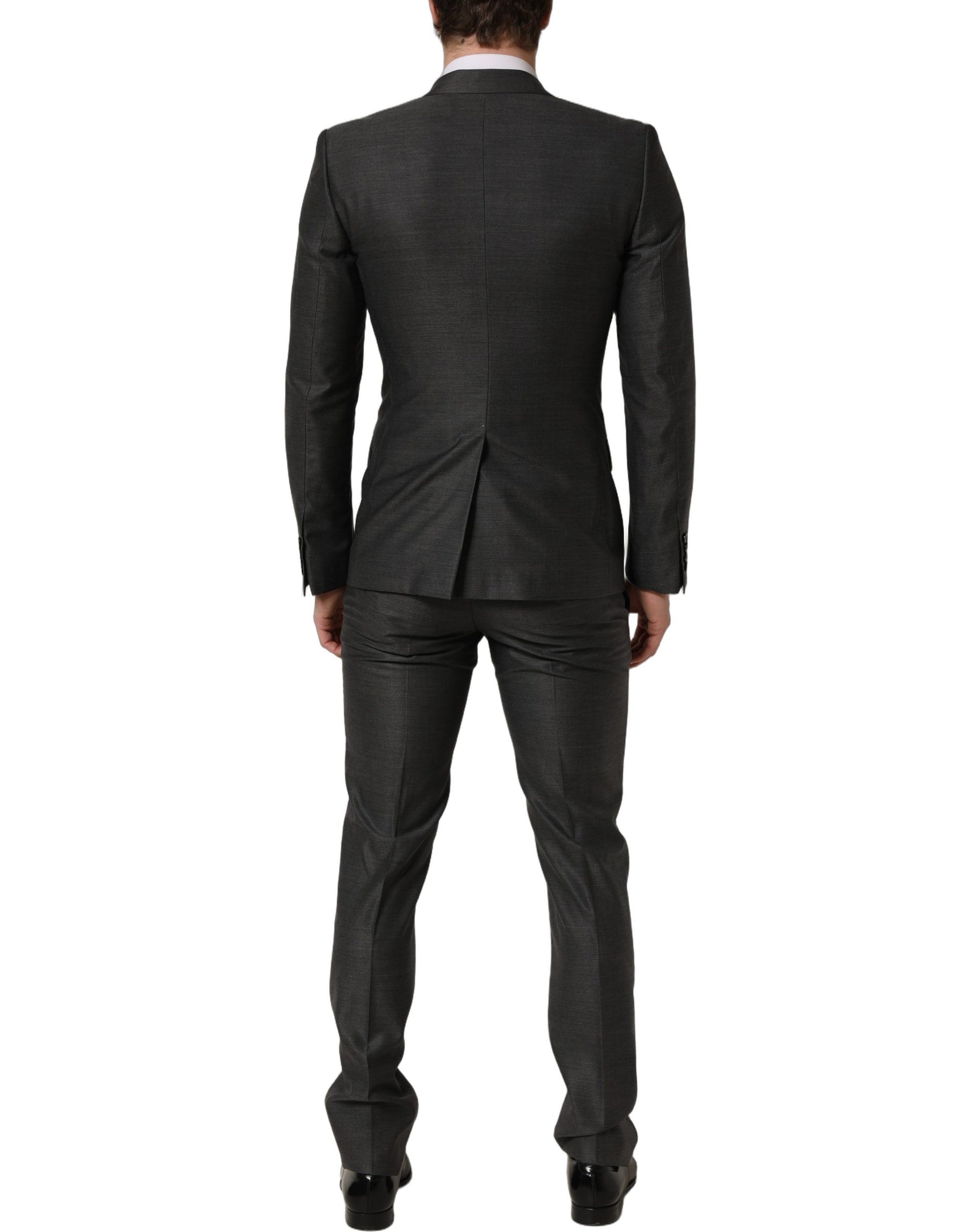 Dolce & Gabbana Gray MARTINI Slim Fit Formal 3 Piece Suit | Regal Royce