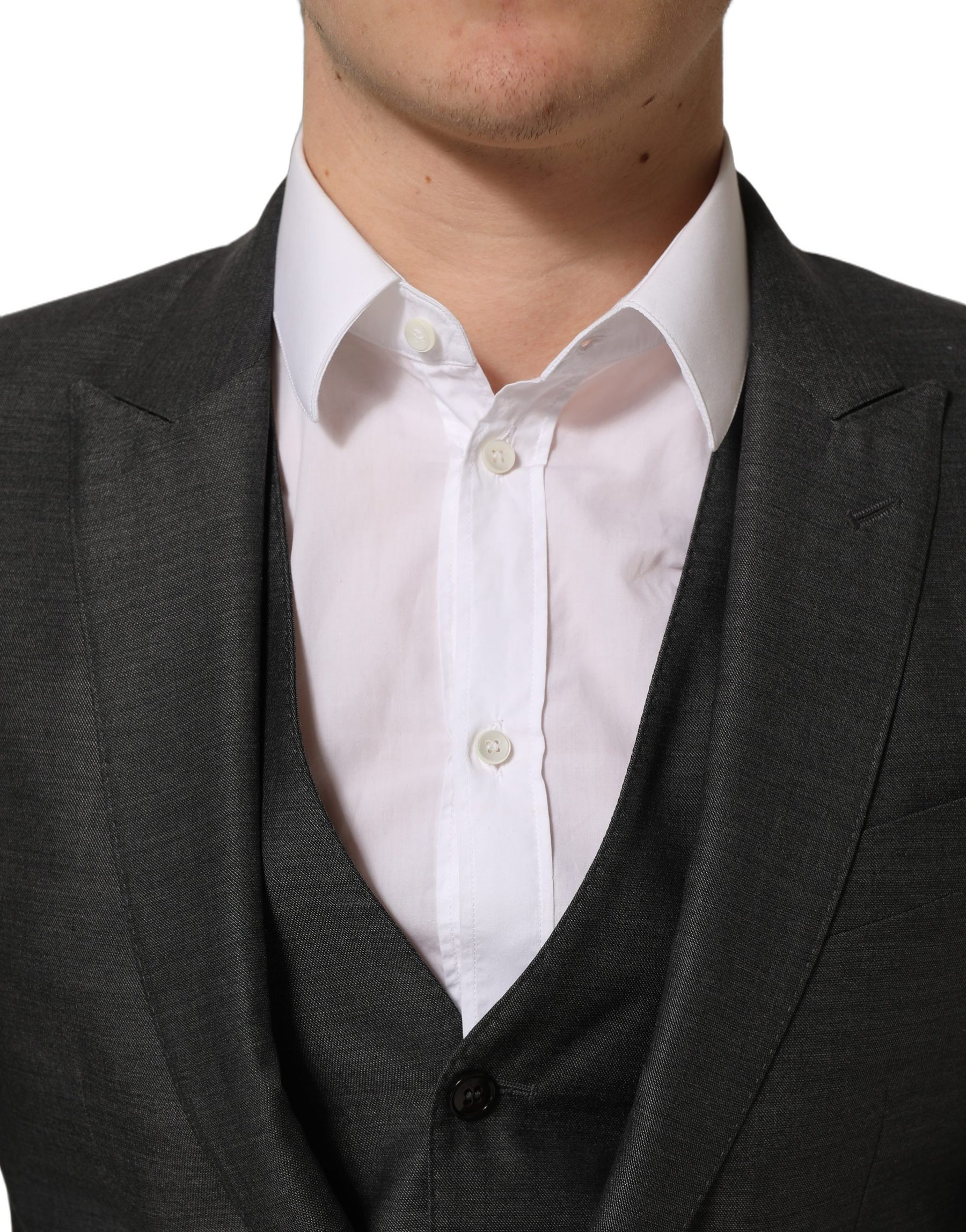 Dolce & Gabbana Gray MARTINI Slim Fit Formal 3 Piece Suit | Regal Royce