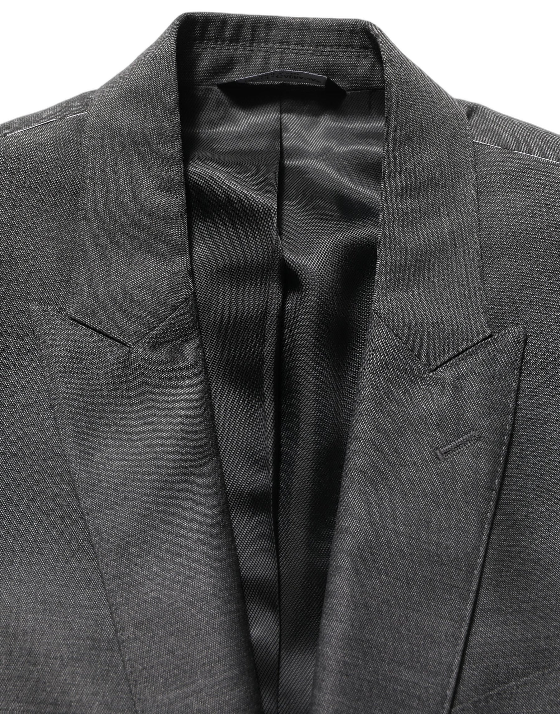 Dolce & Gabbana Gray MARTINI Slim Fit Formal 3 Piece Suit | Regal Royce