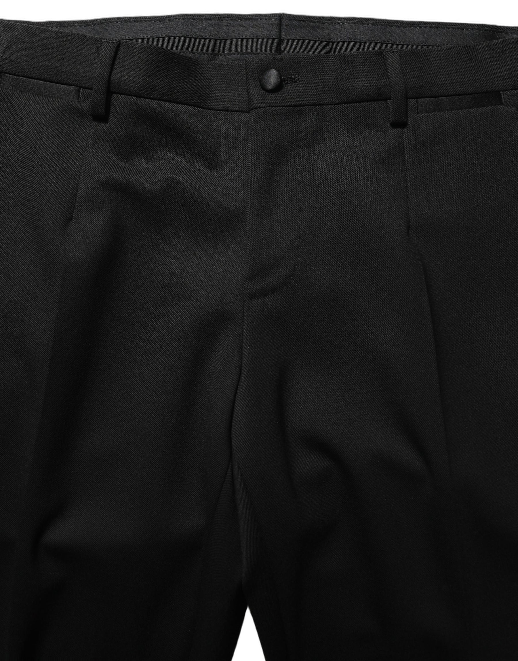 Dolce & Gabbana Black Wool Slim Fit Formal 3 Piece Men Suit | Regal Royce