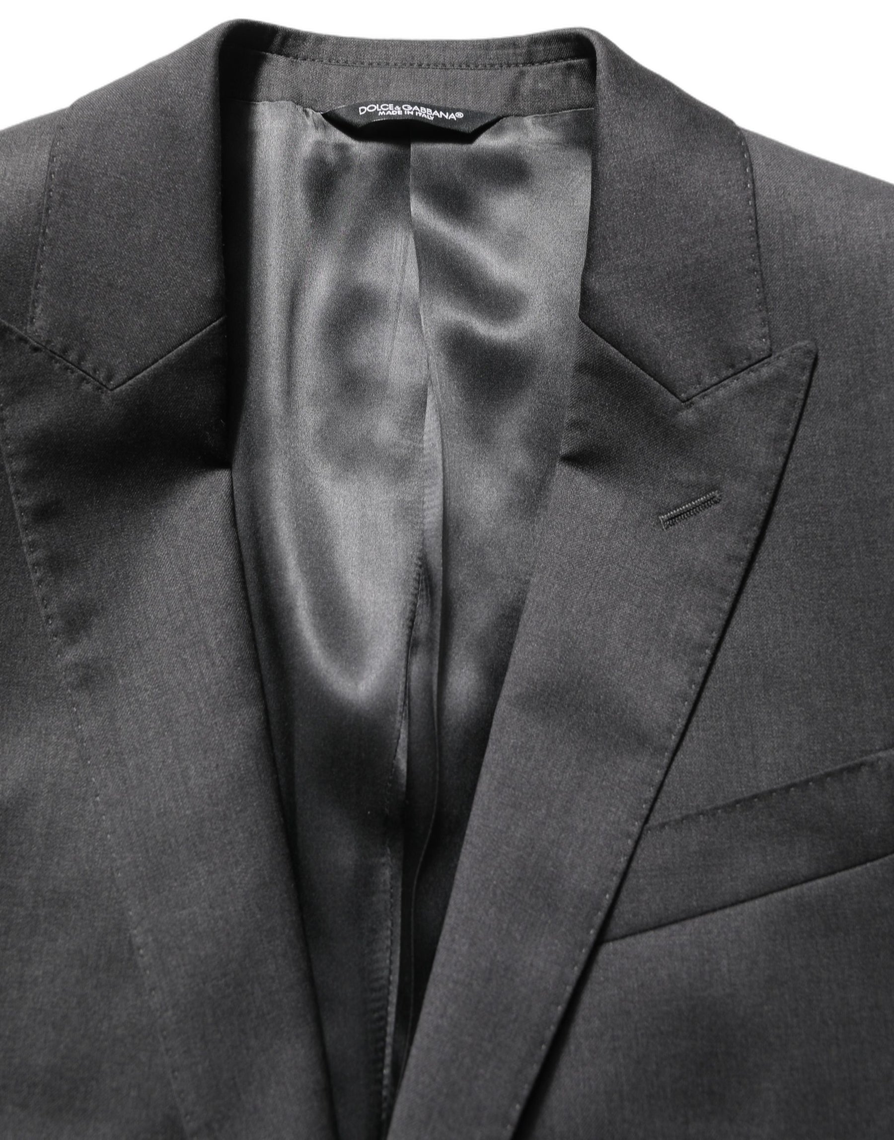 Dolce & Gabbana Gray Wool Slim Fit Formal 2 Piece Men Suit | Regal Royce