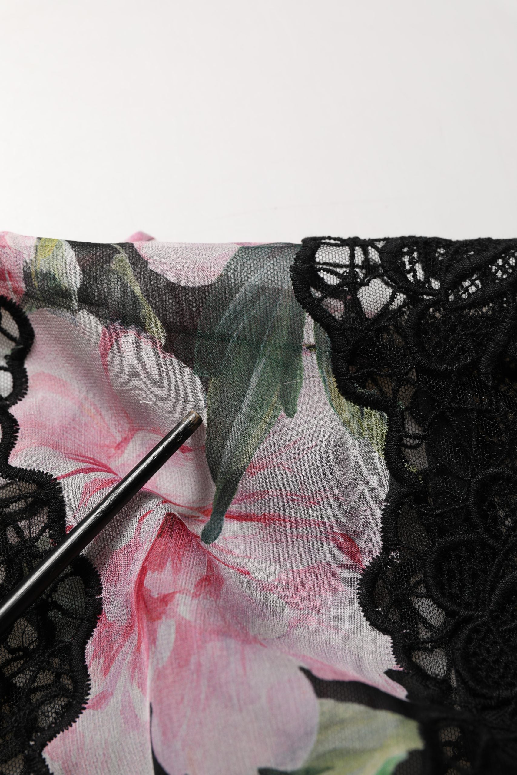 Dolce & Gabbana Black Floral Print Cotton Lace Maxi Dress | Regal Royce