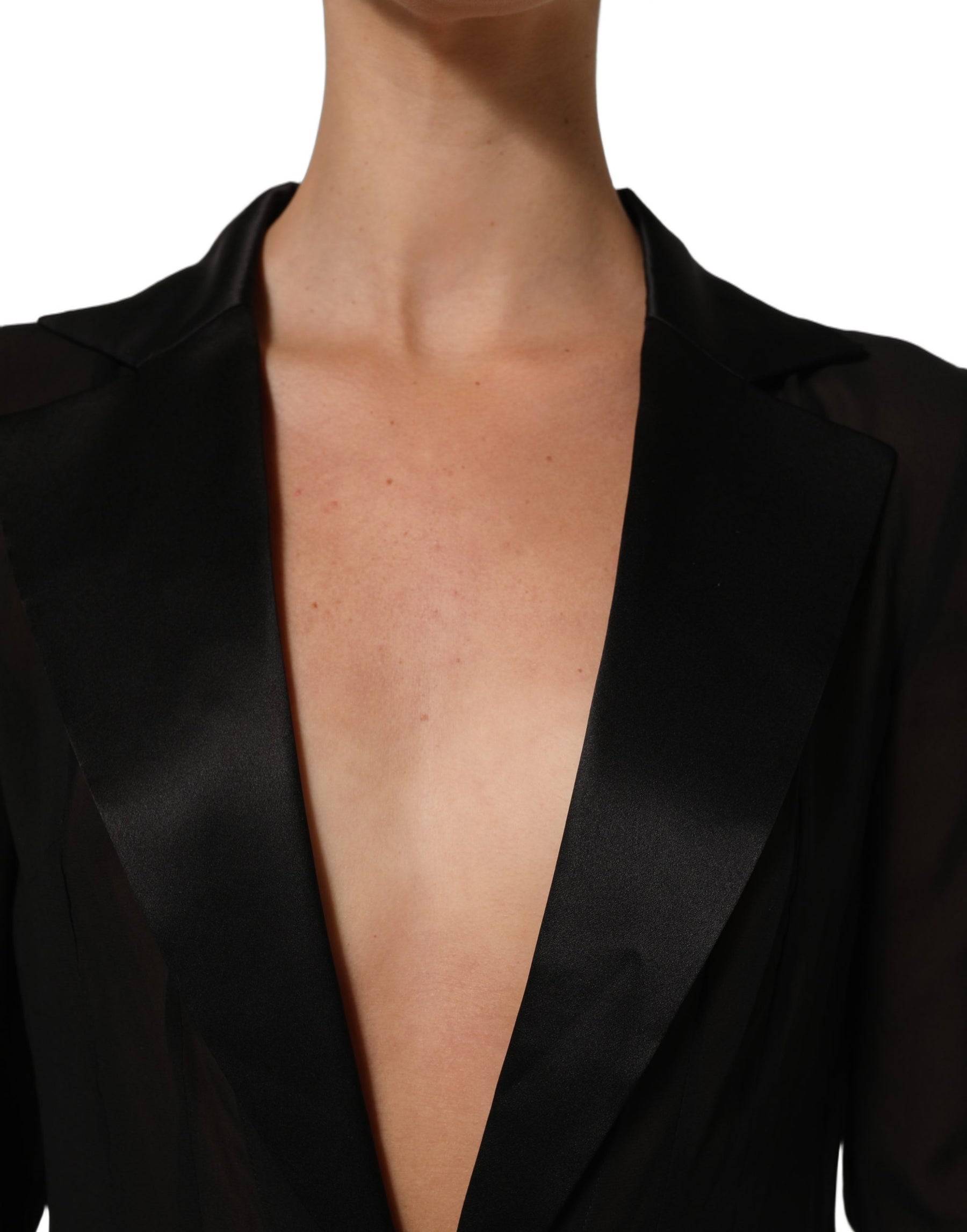 Dolce & Gabbana Black Silk Sheer Chiffon Long Maxi Dress | Regal Royce