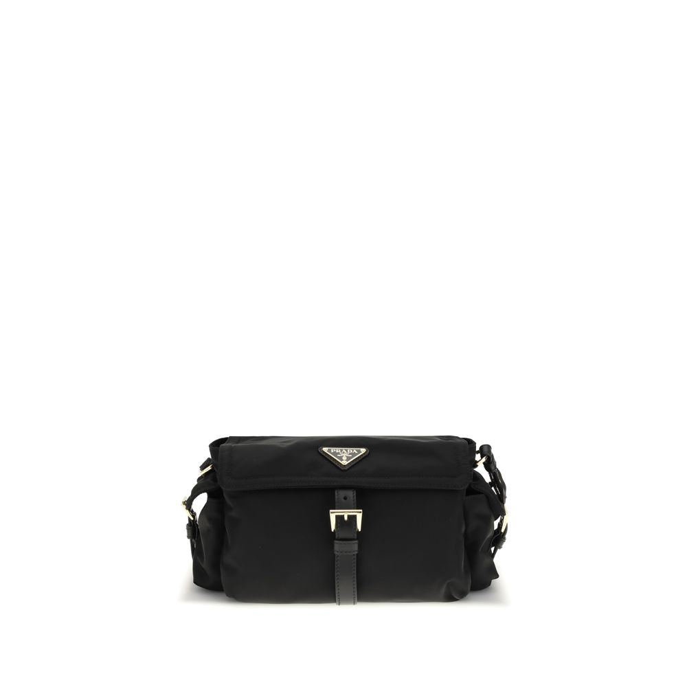 Prada Black Recycled Polyamide Shoulder Bag | Regal Royce