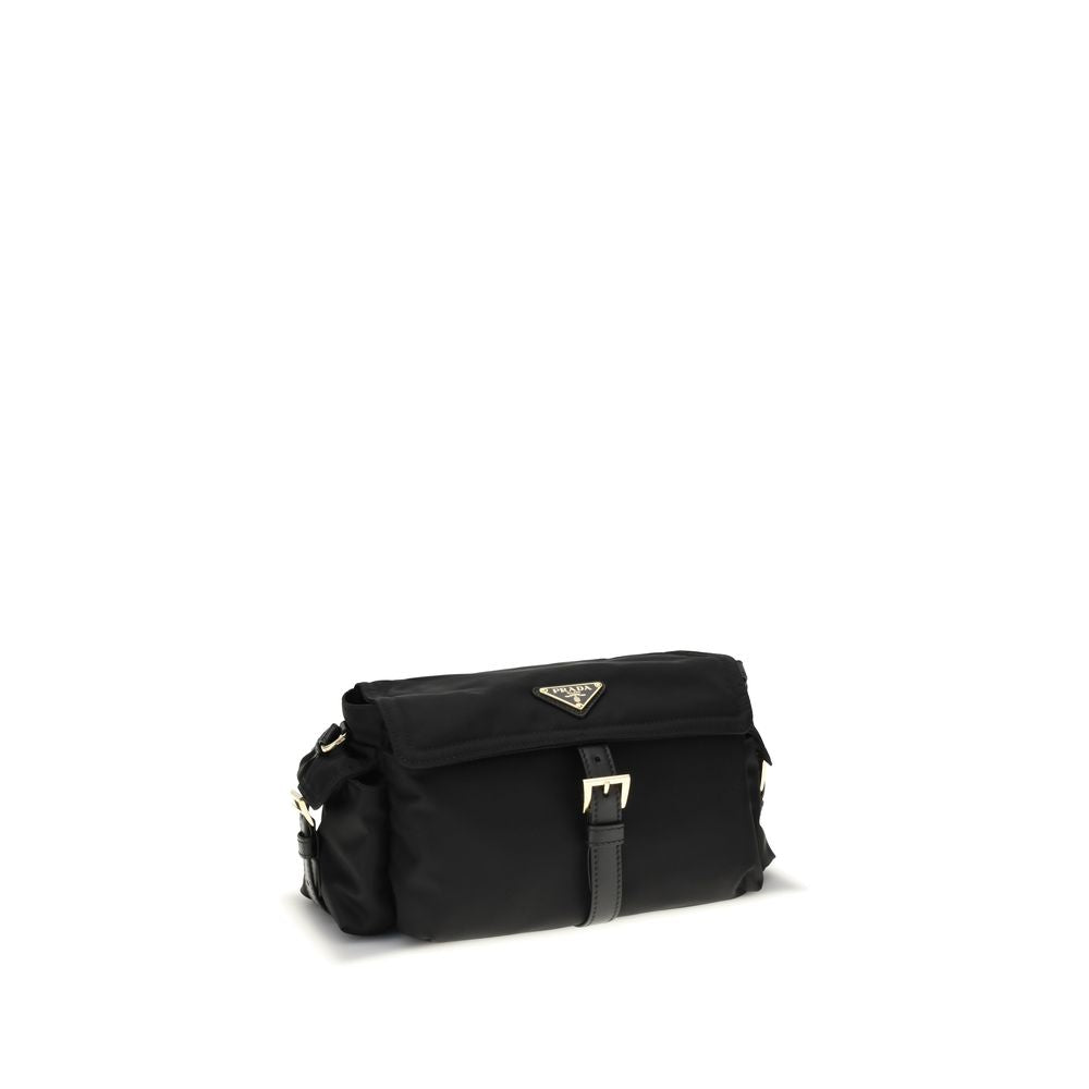 Prada Black Recycled Polyamide Shoulder Bag | Regal Royce
