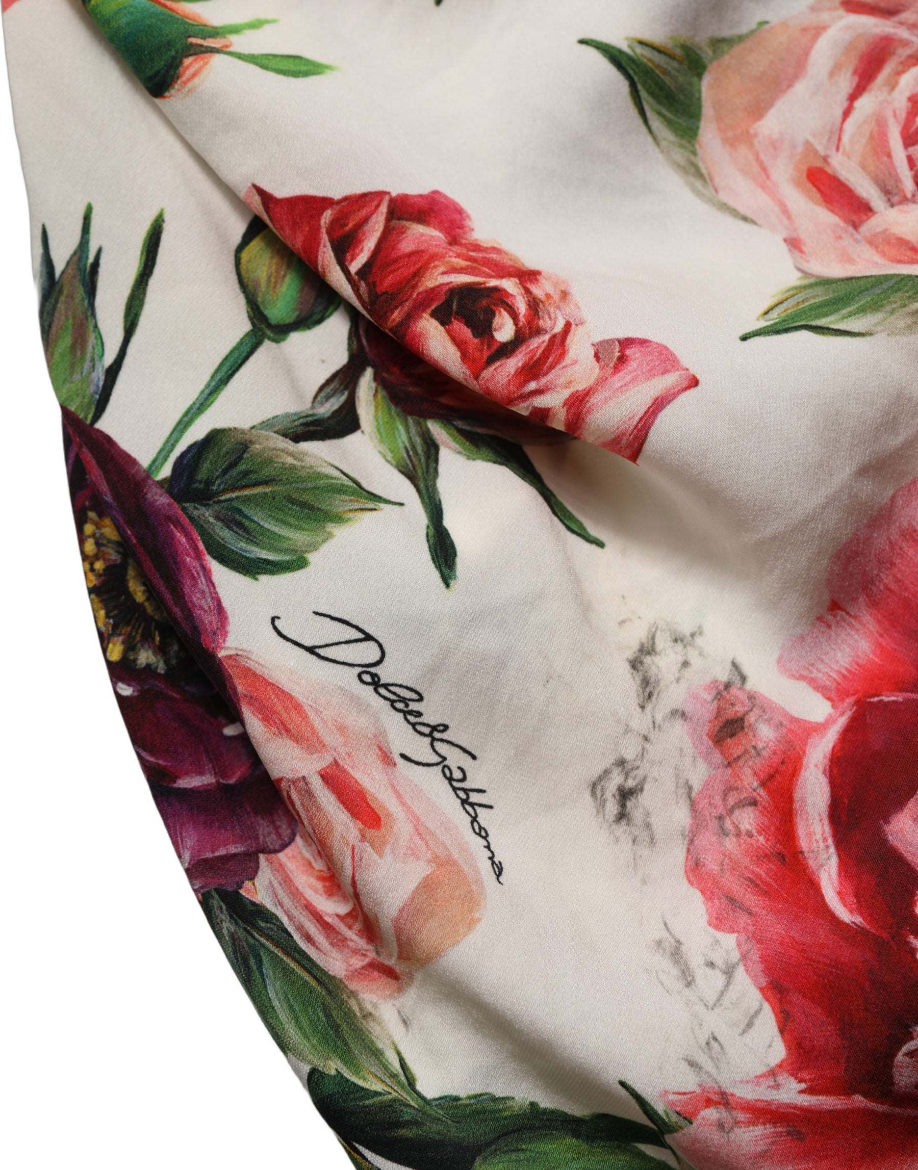Dolce & Gabbana White Floral Sheath Sleeveless Mini Dress | Regal Royce