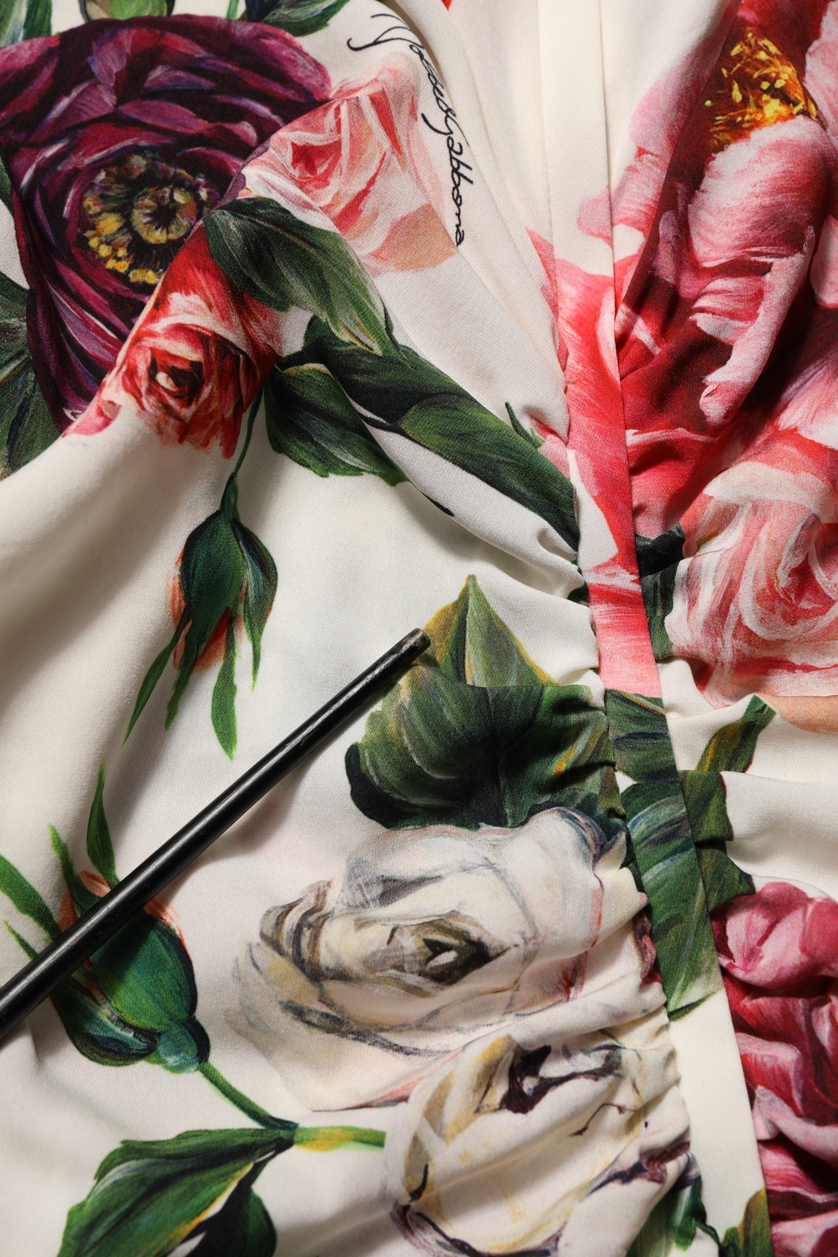 Dolce & Gabbana White Floral Sheath Sleeveless Mini Dress | Regal Royce