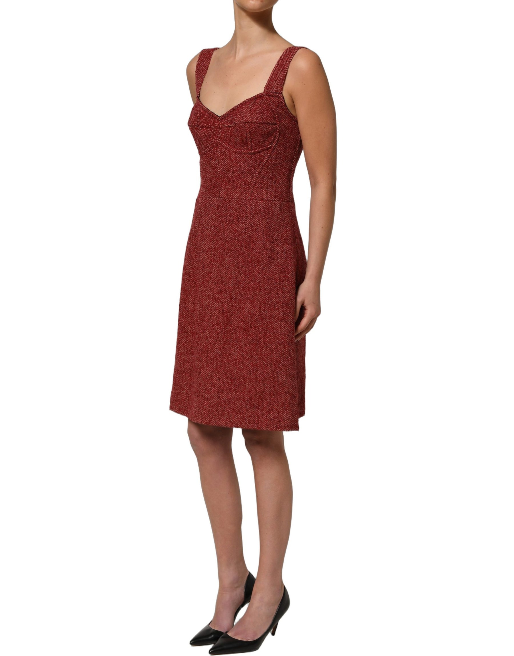 Dolce & Gabbana Multicolor Tweed Belted Babydoll Mini Dress | Regal Royce