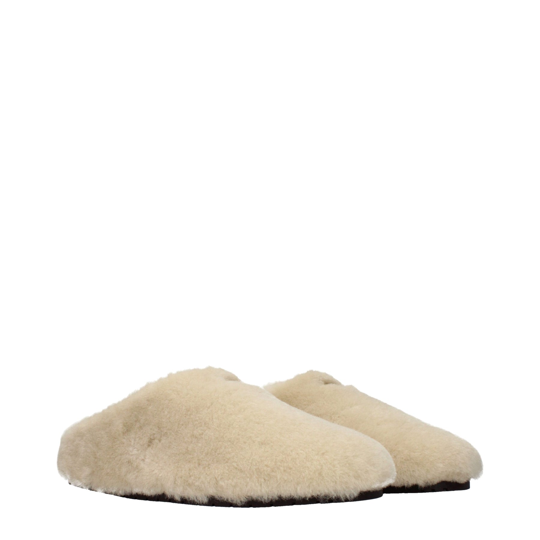 Prada Beige Fur Slippers | Regal Royce