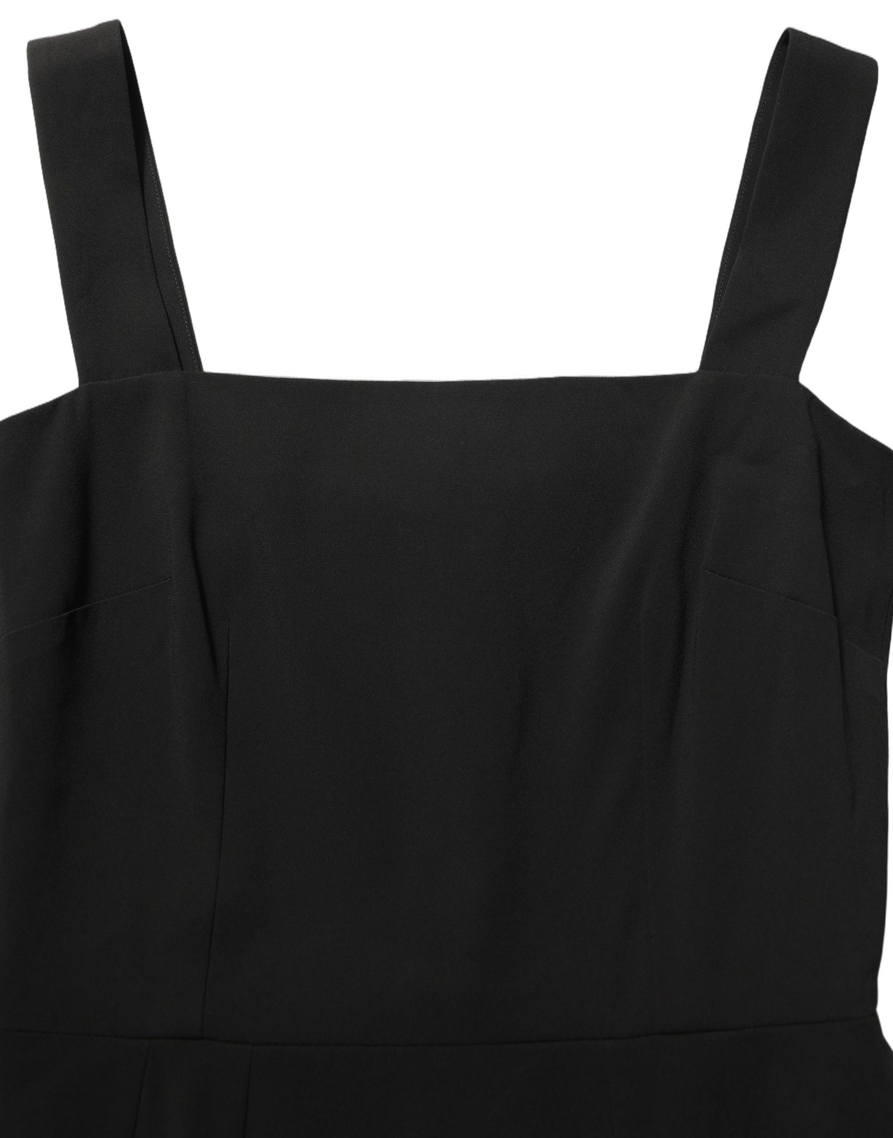 Dolce & Gabbana Black Viscose Stretch Sheath Midi Dress | Regal Royce