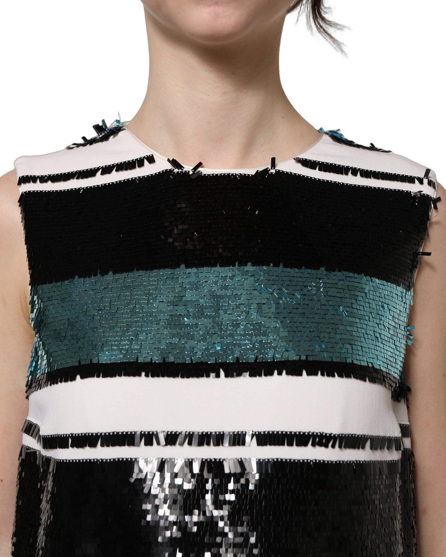 Dolce & Gabbana Multicolor Sequined Sleeveless Shift Dress | Regal Royce