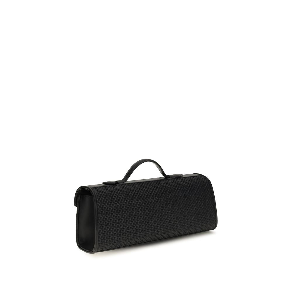 Savette Black Raffia Handbag | Regal Royce