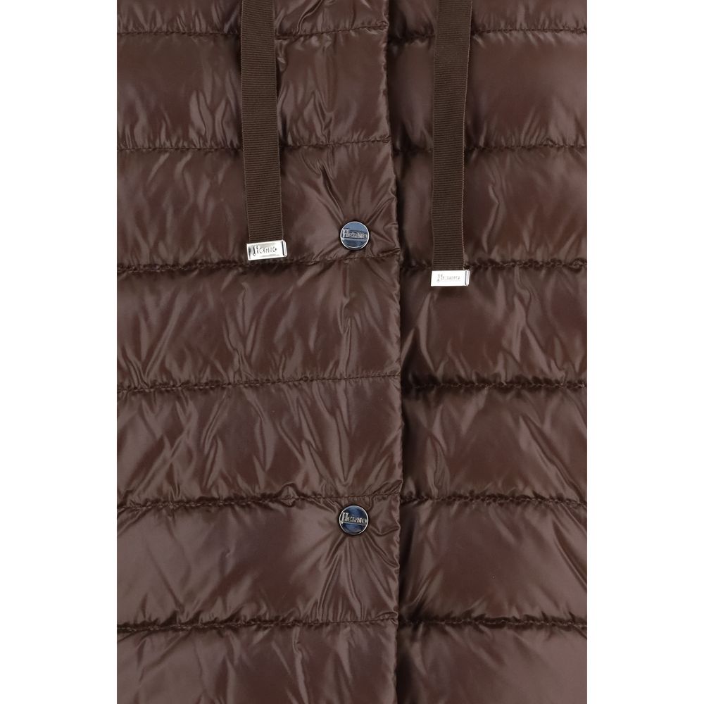 Herno Brown Polyester Full-Length Jacket | Regal Royce