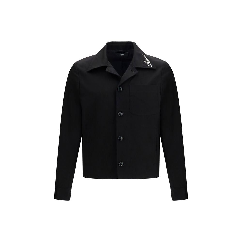 Amiri Black Cotton Full-Length Jacket | Regal Royce