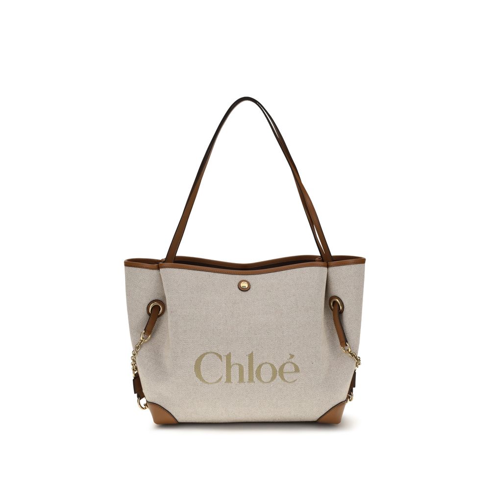 Chloé Beige Cotton Shoulder Bag | Regal Royce