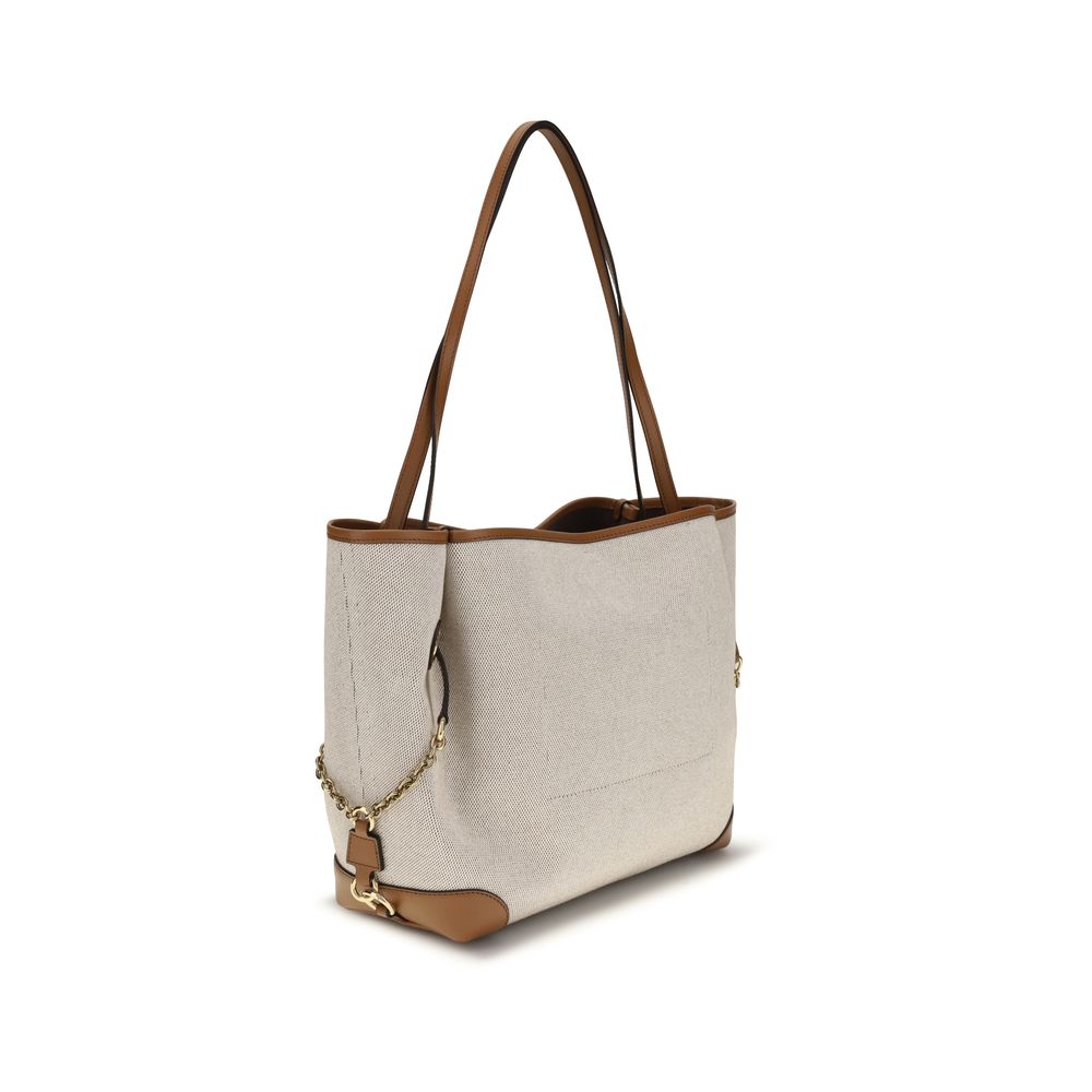 Chloé Beige Cotton Shoulder Bag | Regal Royce