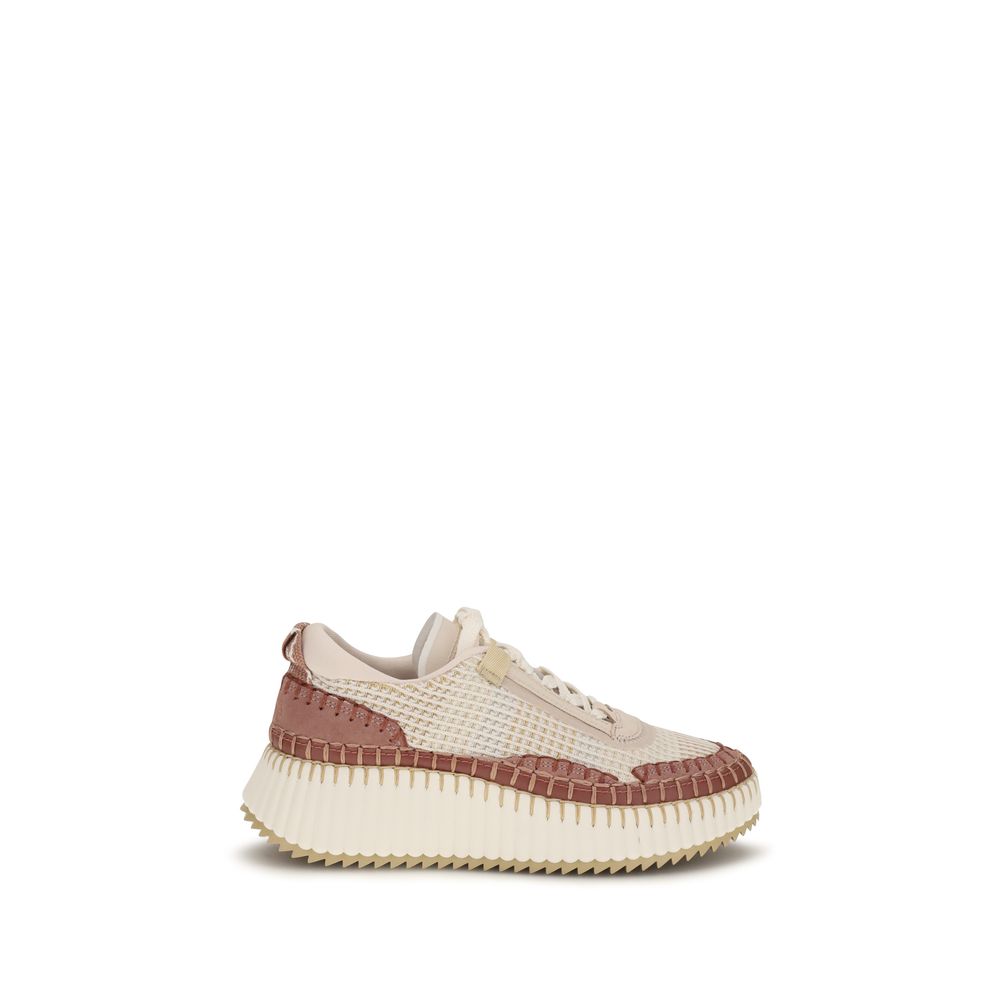 Chloé Beige Nylon Chunky Sneakers | Regal Royce