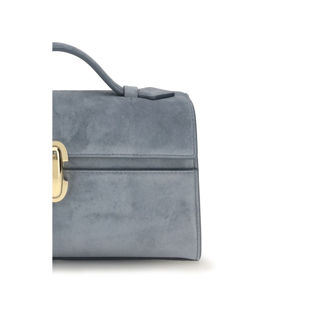 Savette Blue Calf Leather Bos Taurus Handbag | Regal Royce