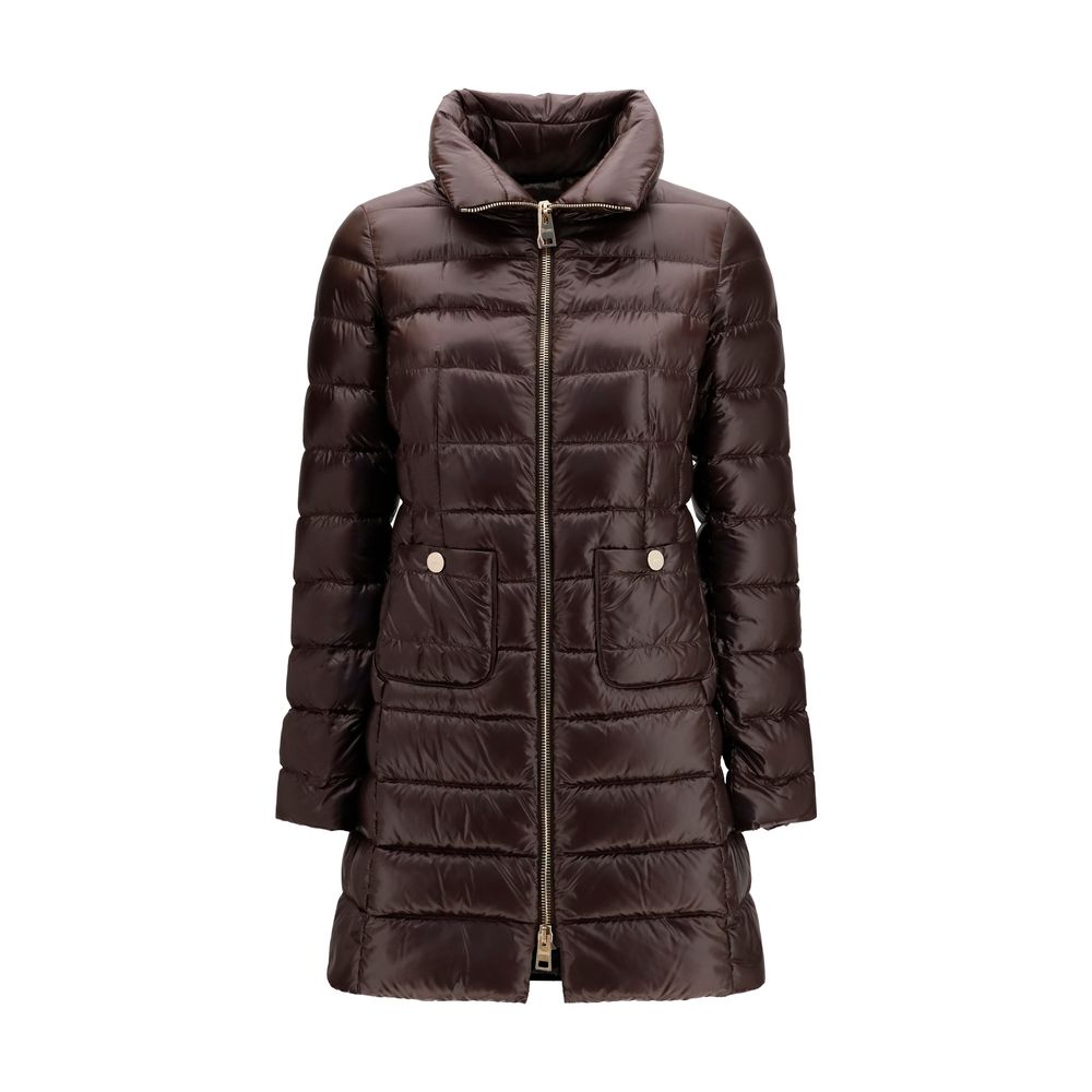 Herno Brown Polyamide Full-Length Jacket | Regal Royce