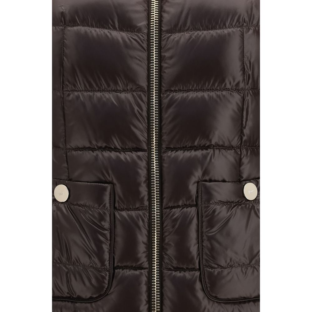 Herno Brown Polyamide Full-Length Jacket | Regal Royce