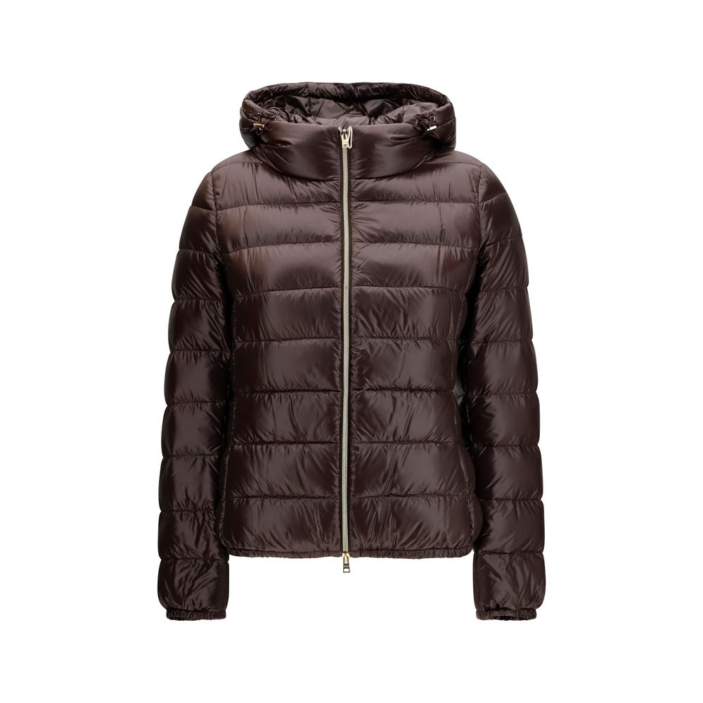 Herno Brown Polyamide Full-Length Jacket | Regal Royce