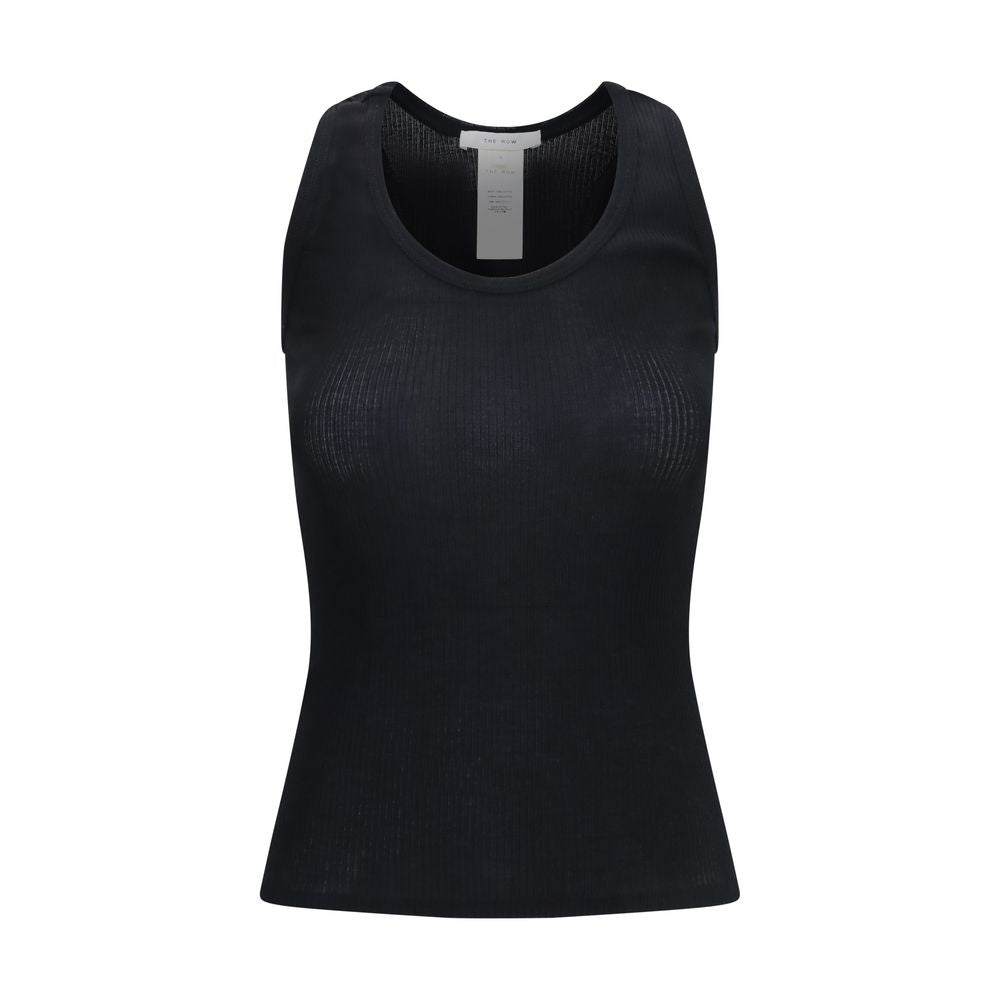 The Row Black Cotton Tank Tops | Regal Royce