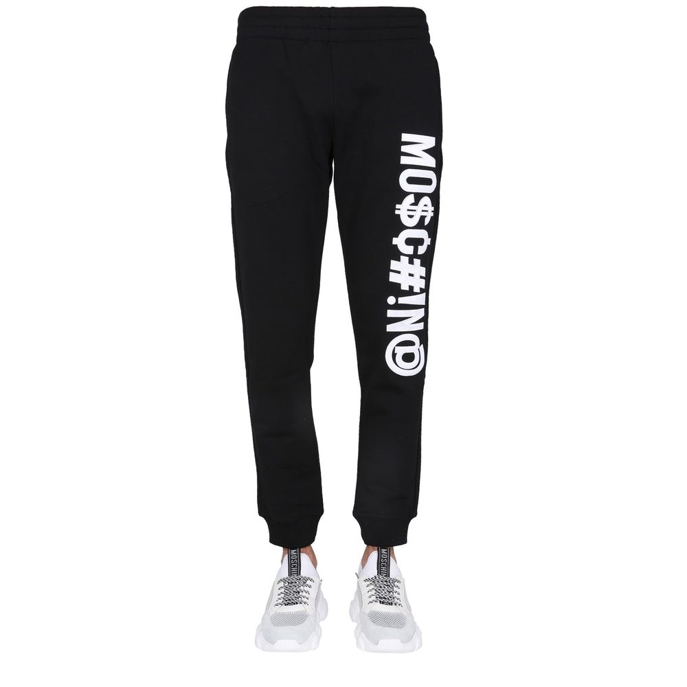 Moschino Couture Black Cotton Joggers (Workout Pants) | Regal Royce