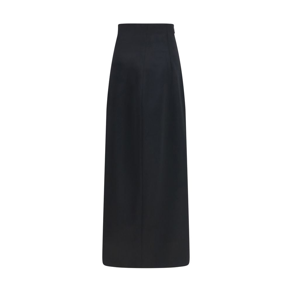 The Row Black Silk Long Skirt | Regal Royce