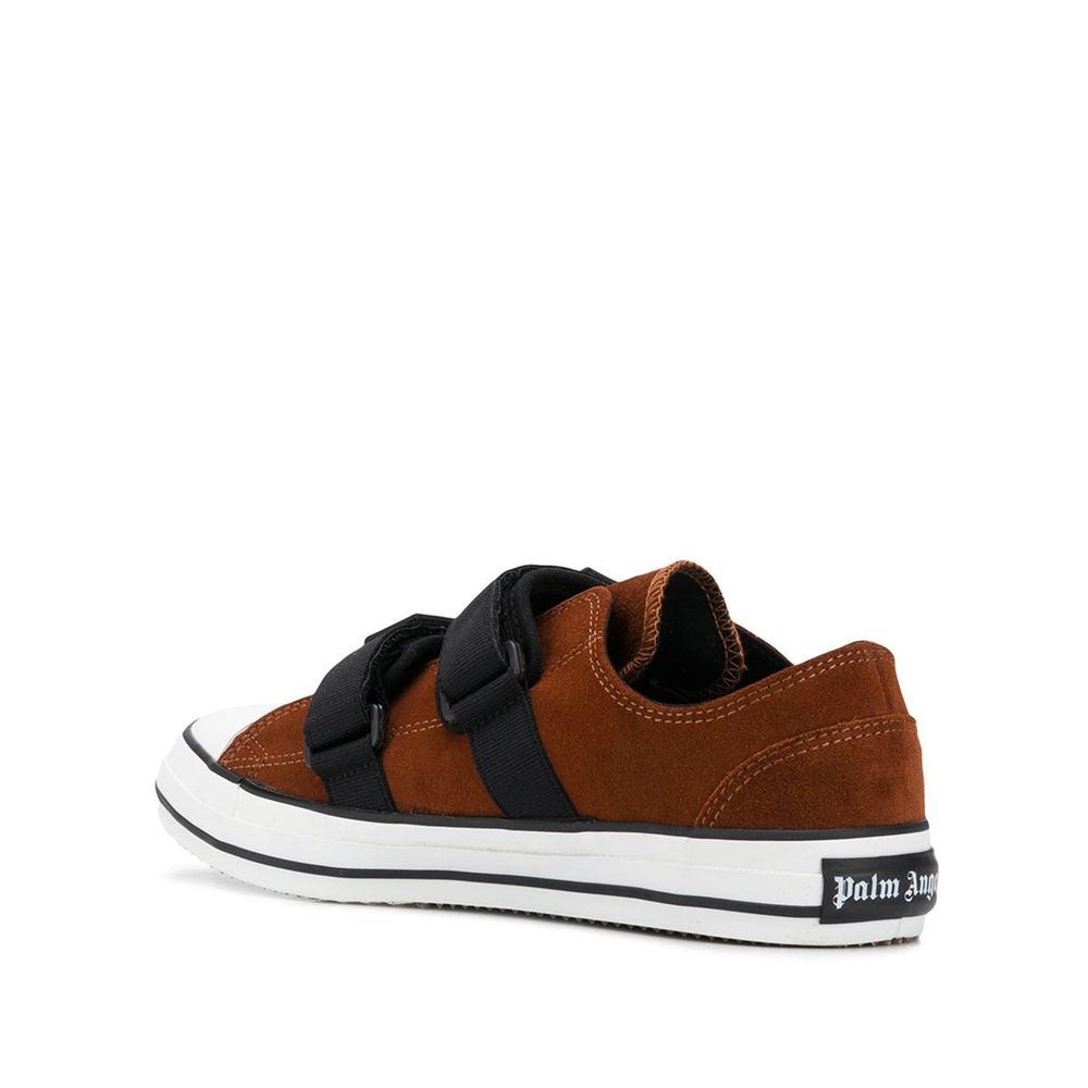 Palm Angels Brown Calfskin Low Top Sneakers | Regal Royce