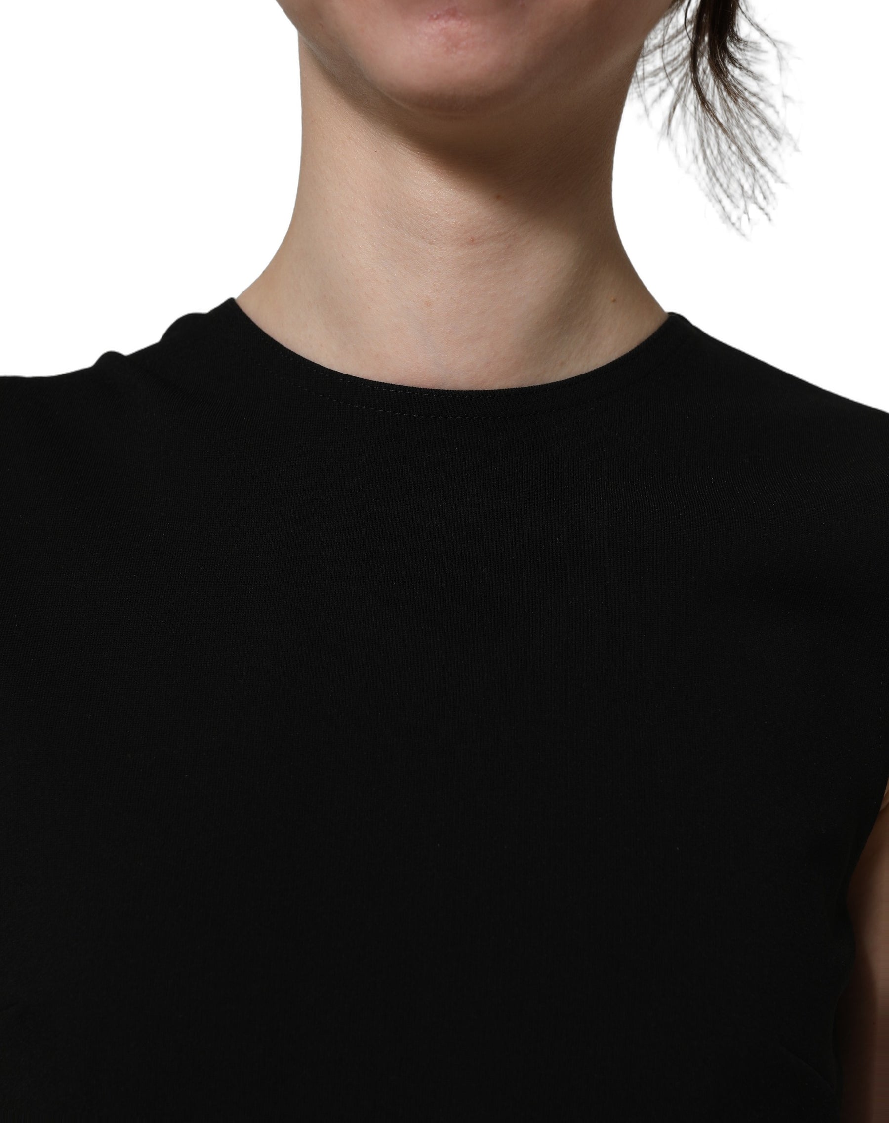 Dolce & Gabbana Black Cut Out Detail Sleeveless Maxi Dress | Regal Royce