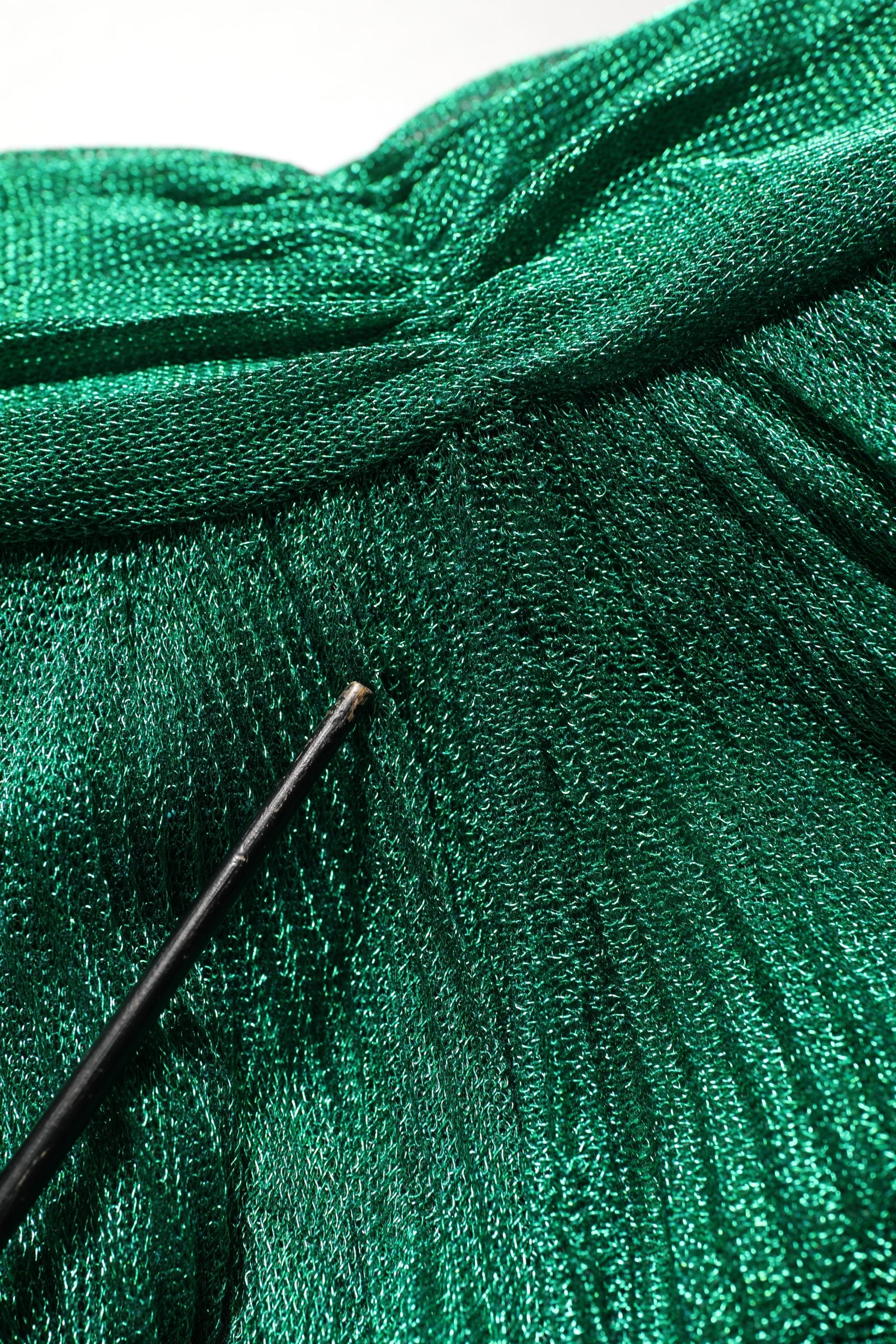 Dolce & Gabbana Emerald Green Plissé Evening Gown Dress | Regal Royce