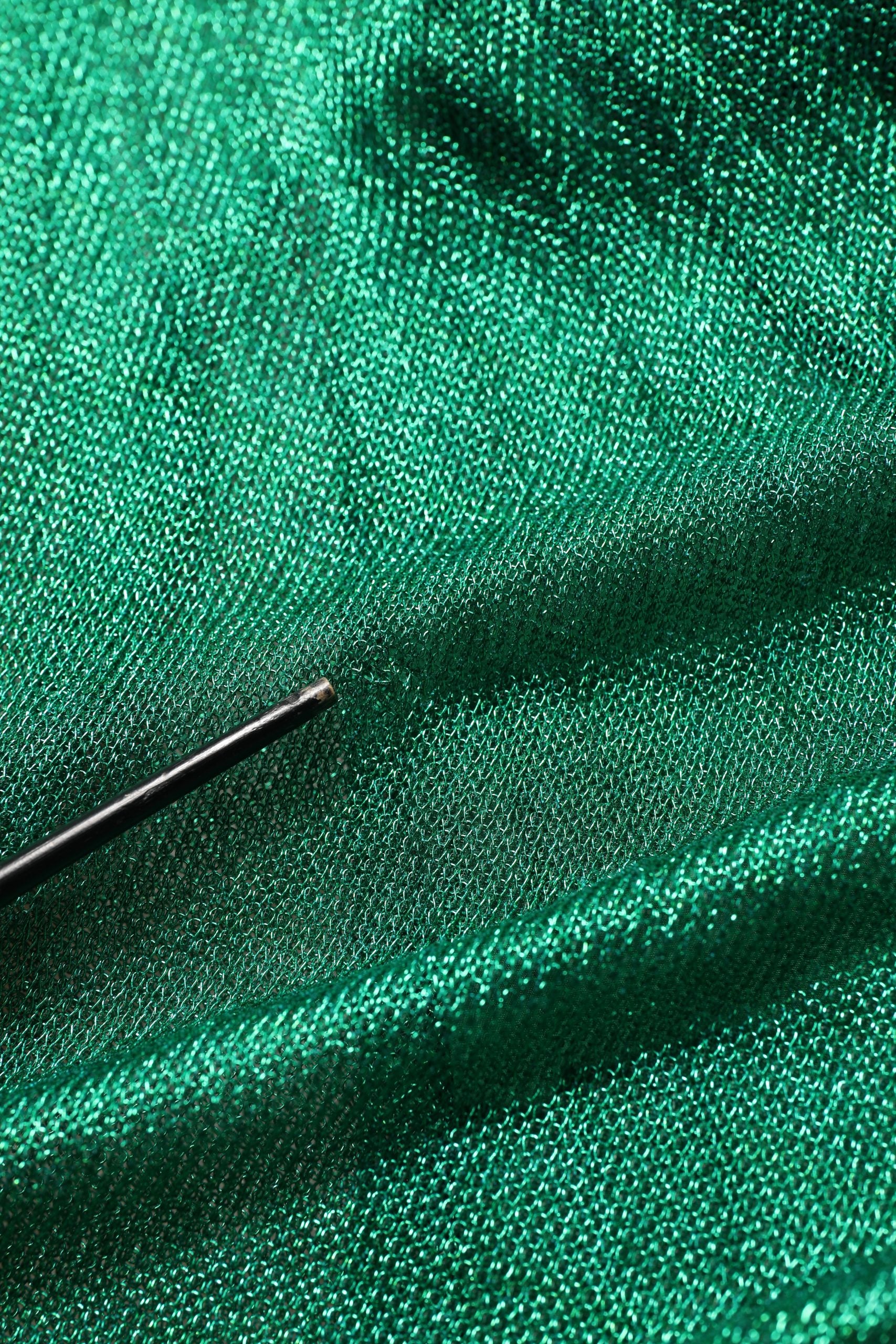 Dolce & Gabbana Emerald Green Plissé Evening Gown Dress | Regal Royce